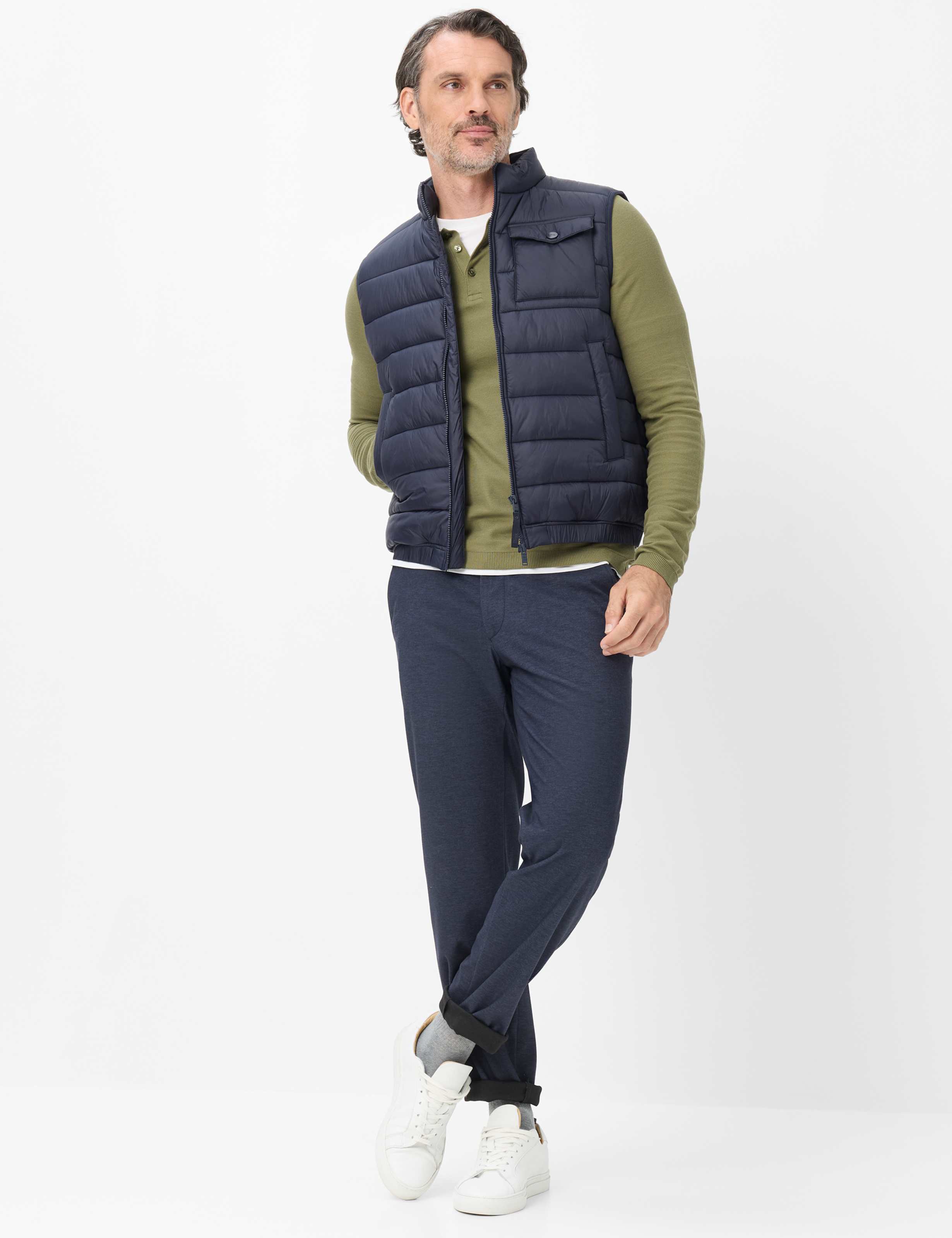 Heren Style THILO Donkerblauw Regular Fit Model outfit