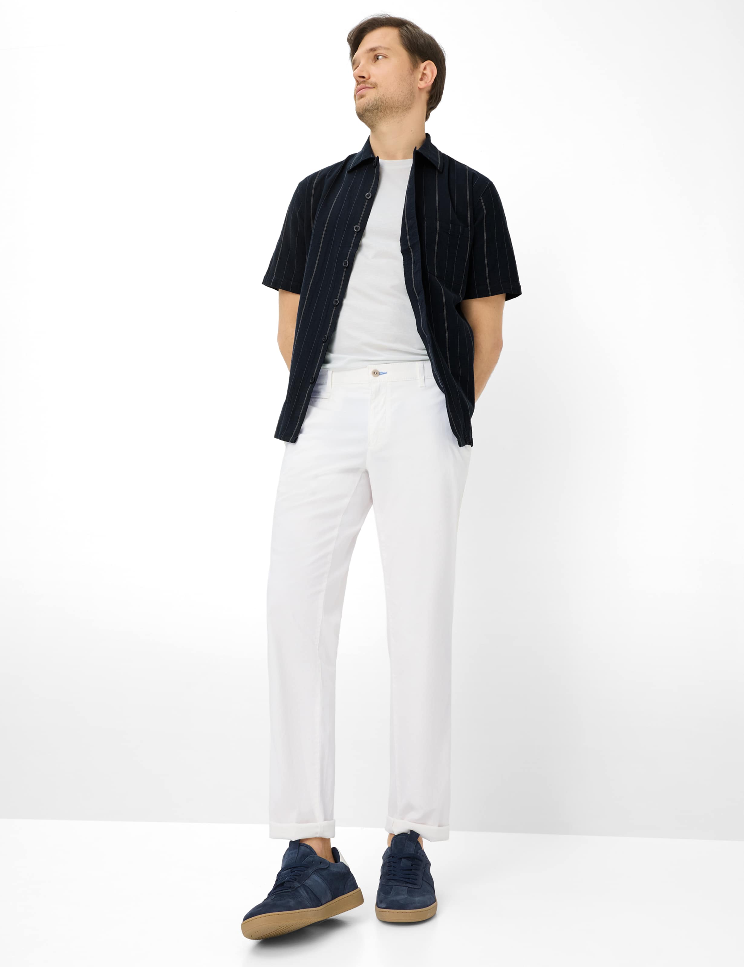 Herren Style FABIO IN Weiß Modern Fit Model Outfit