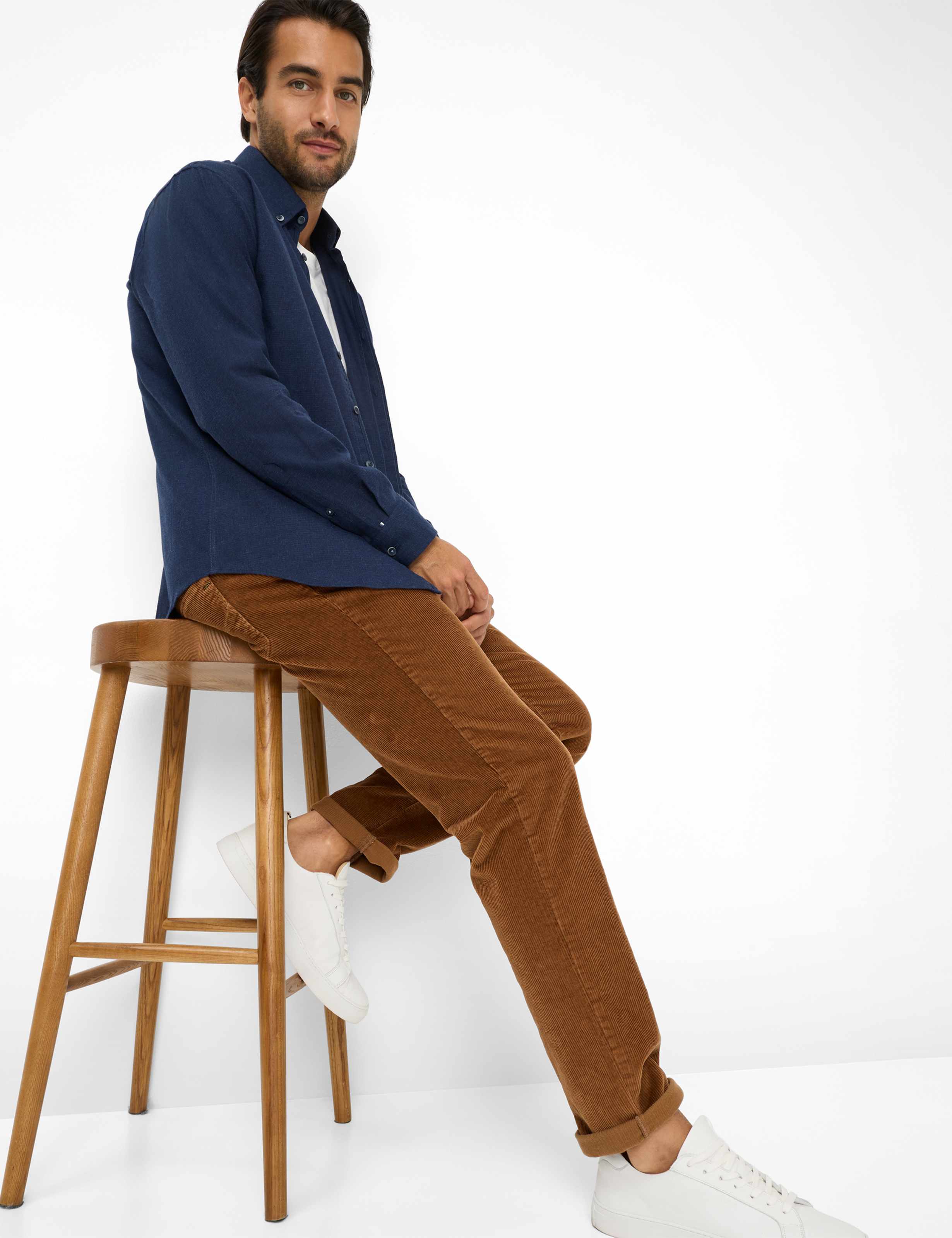 Homme Style CADIZ Marron Straight Fit Détail 1