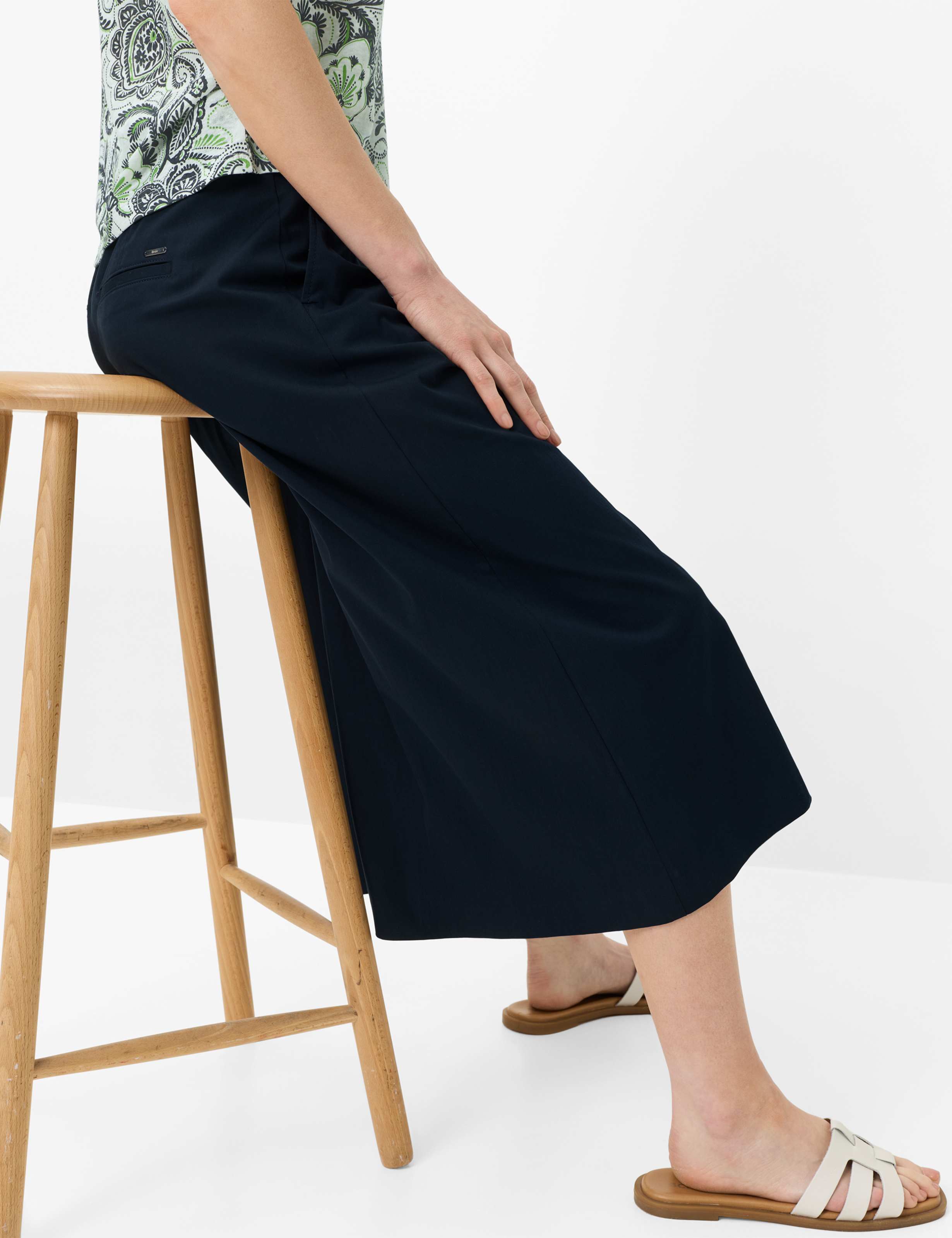Femme Style MELLI S Bleu Foncé Wide Leg Détail 1