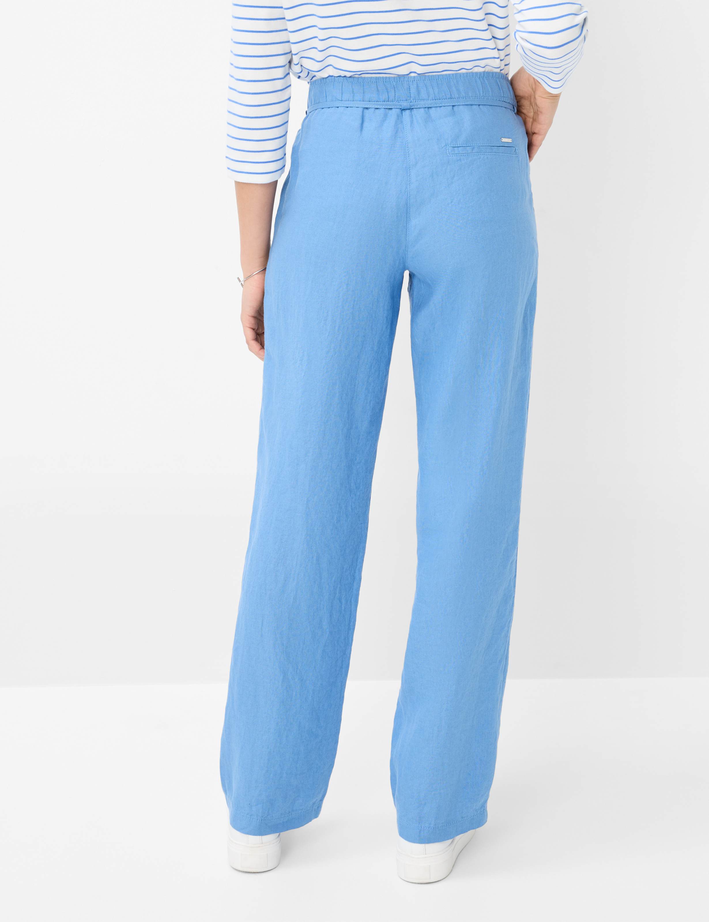 Damen Style FARINA Blau Wide Leg Model Rueck