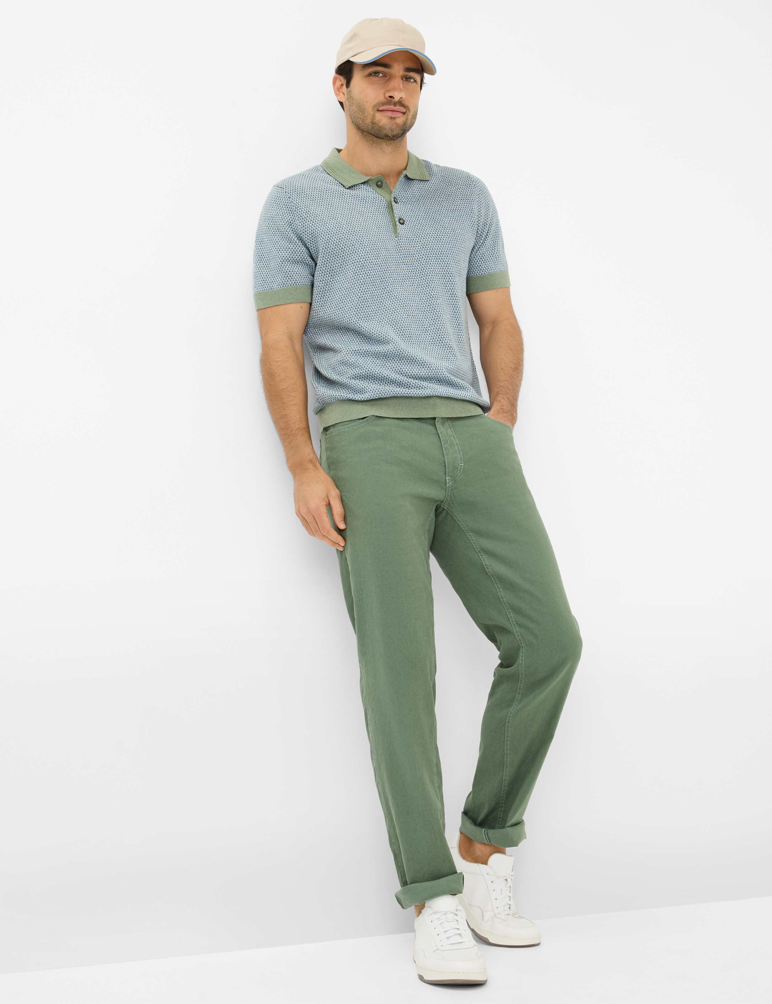 Herren Style COOPER Grün Regular Fit Model Outfit