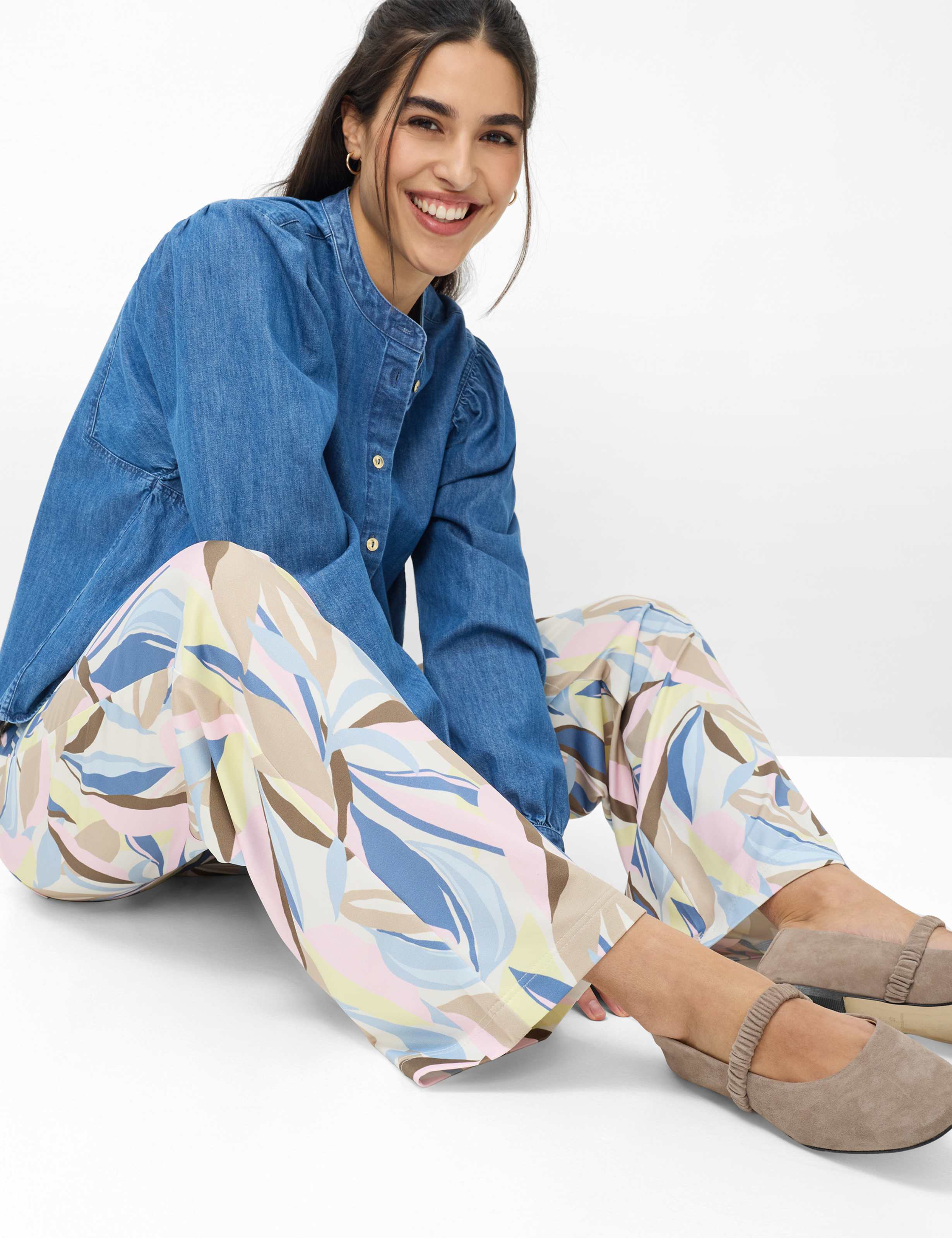 Dames Style MAINE Lichtblauw Wide Leg Detail 1