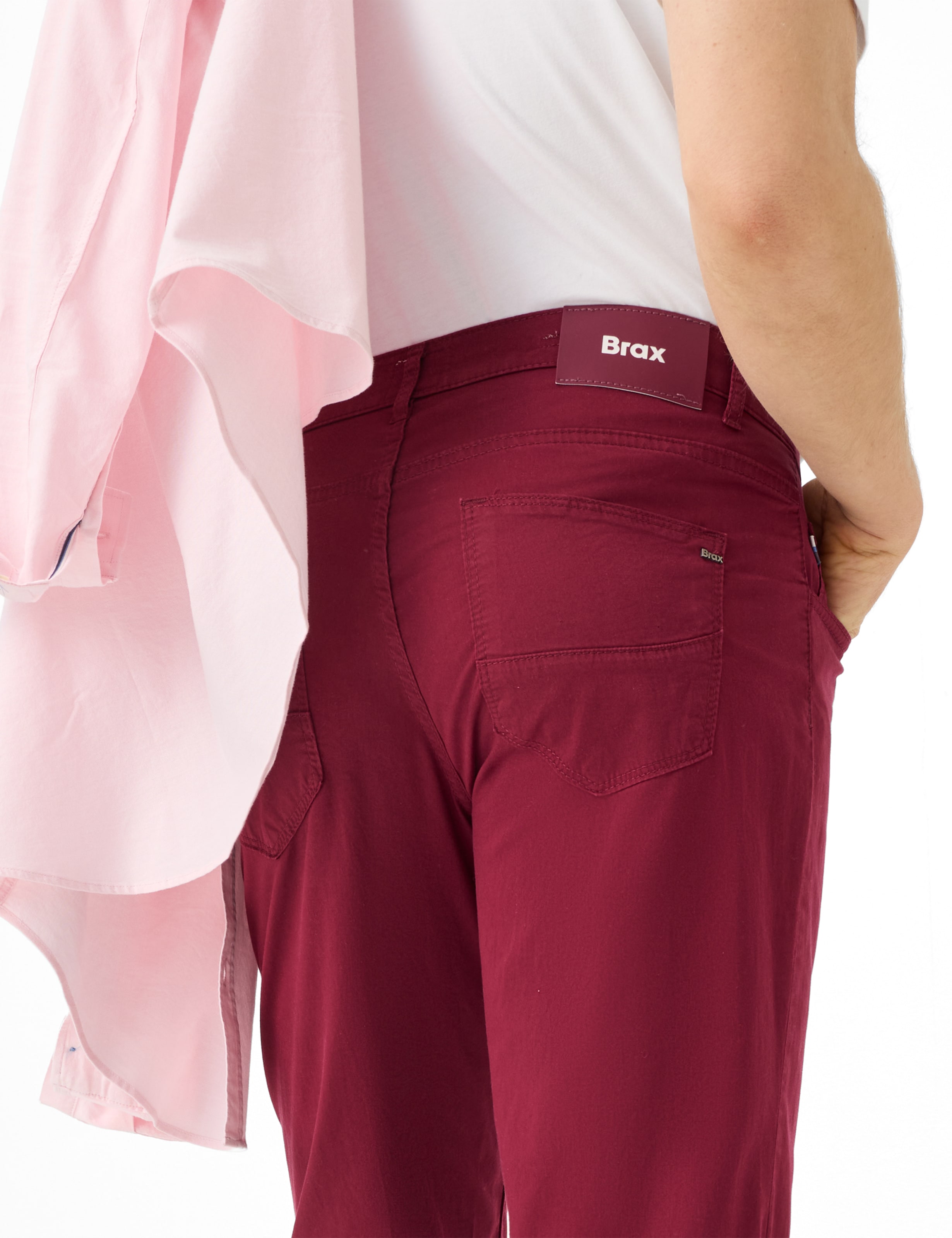 Herren Style CADIZ Dunkelrot Straight Fit Detail 2