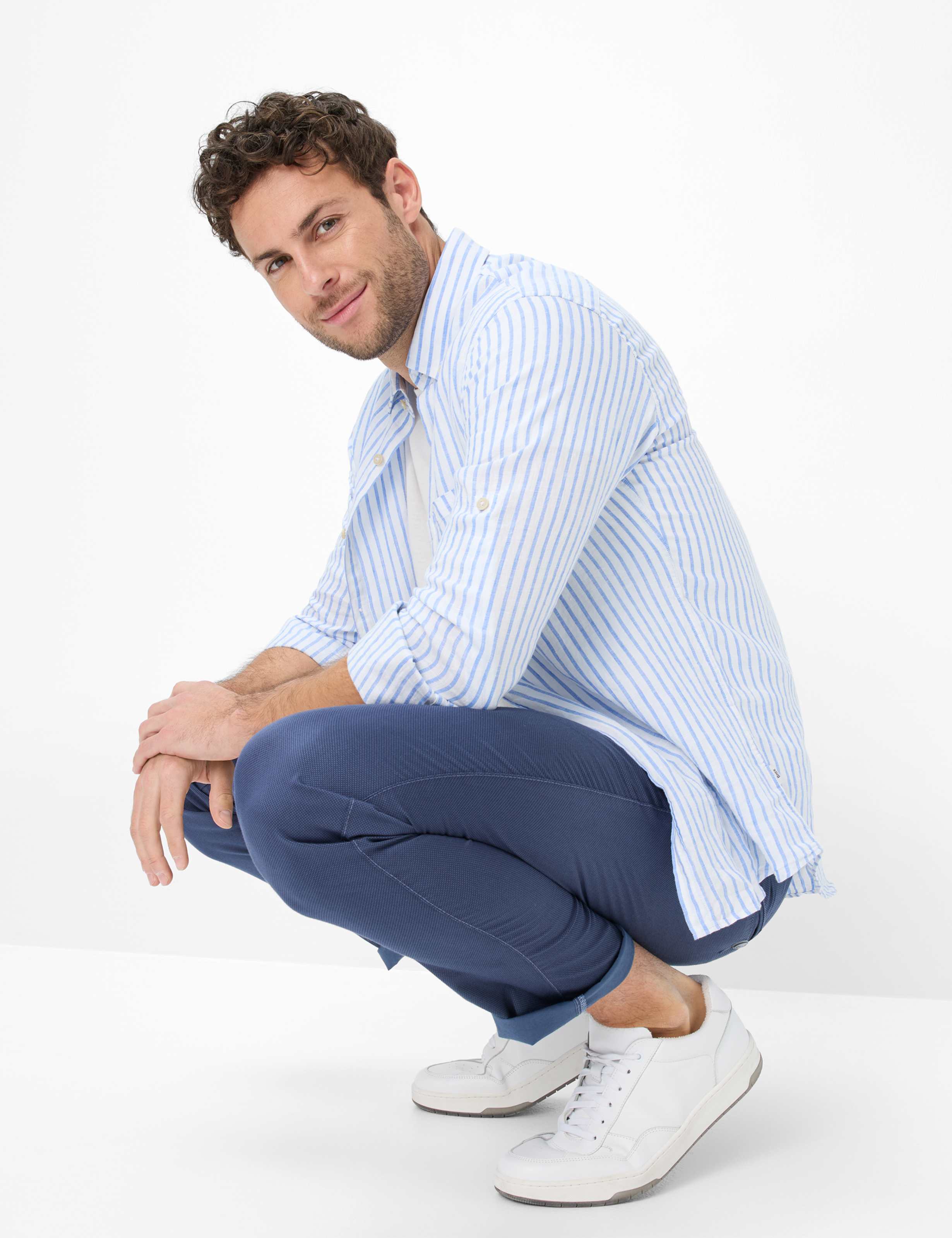 Men Style FABIO Blue Modern Fit Detail 1