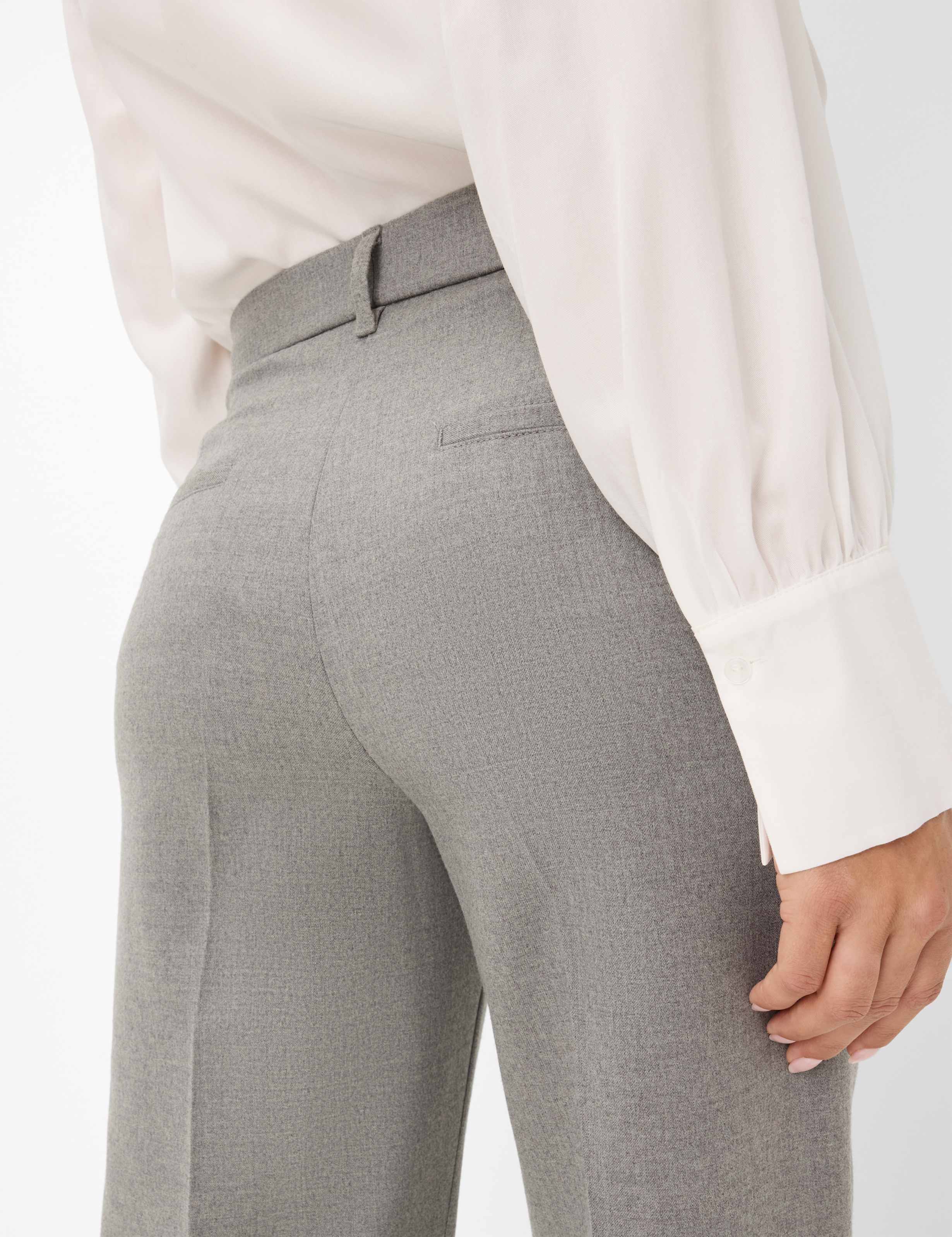 Women Style MAINE Medium Gray Wide Leg Detail 2