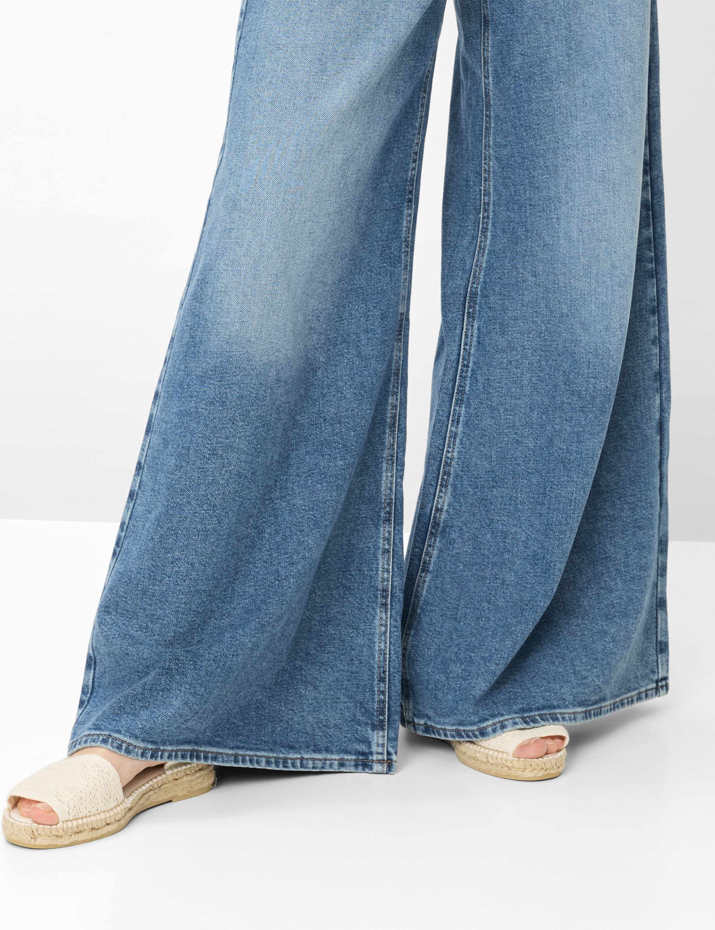 Dames Style MARCH Denim Blauw Wide Leg Detail 2