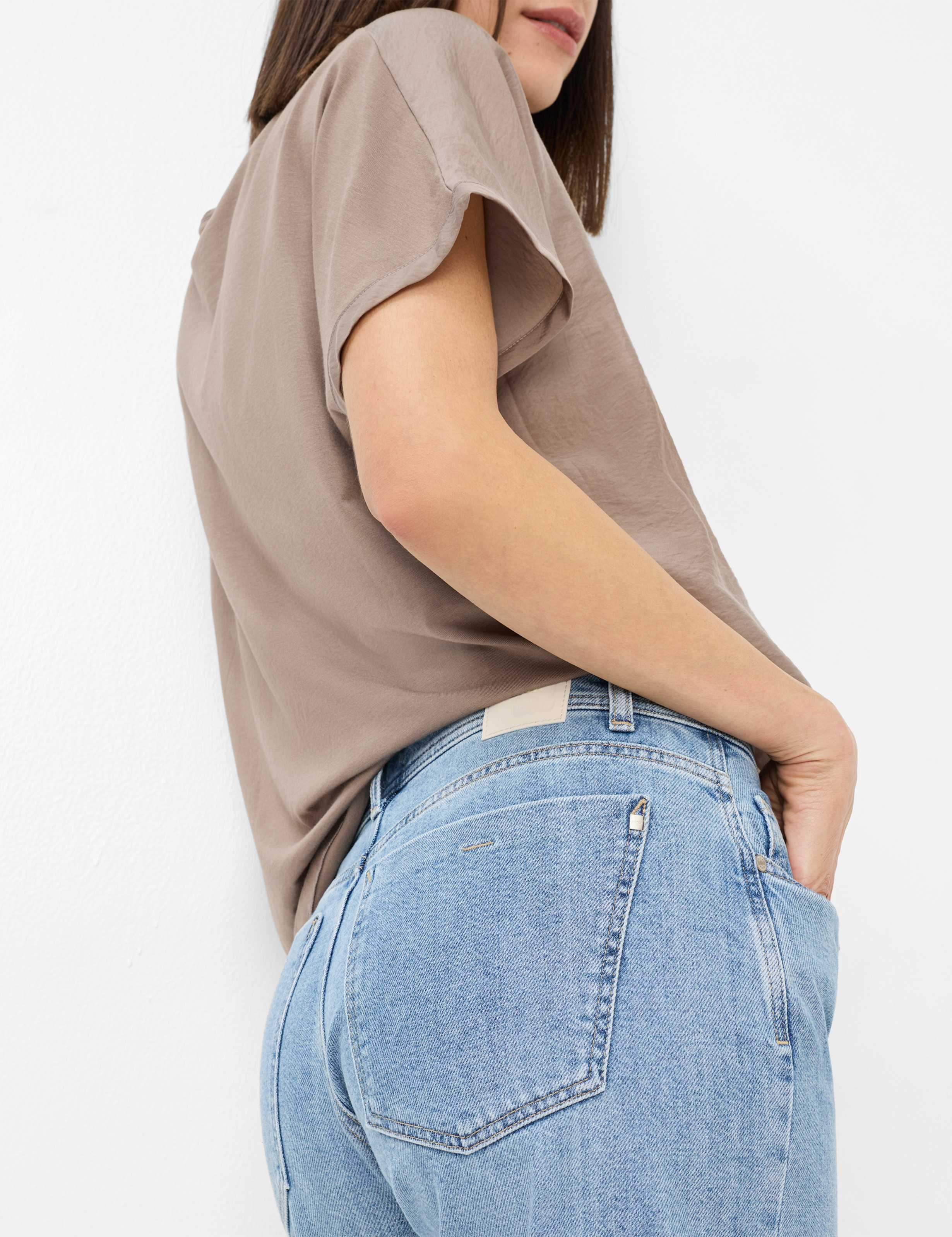 Women Style MORGAN Denim Blue Wide Leg Detail 2