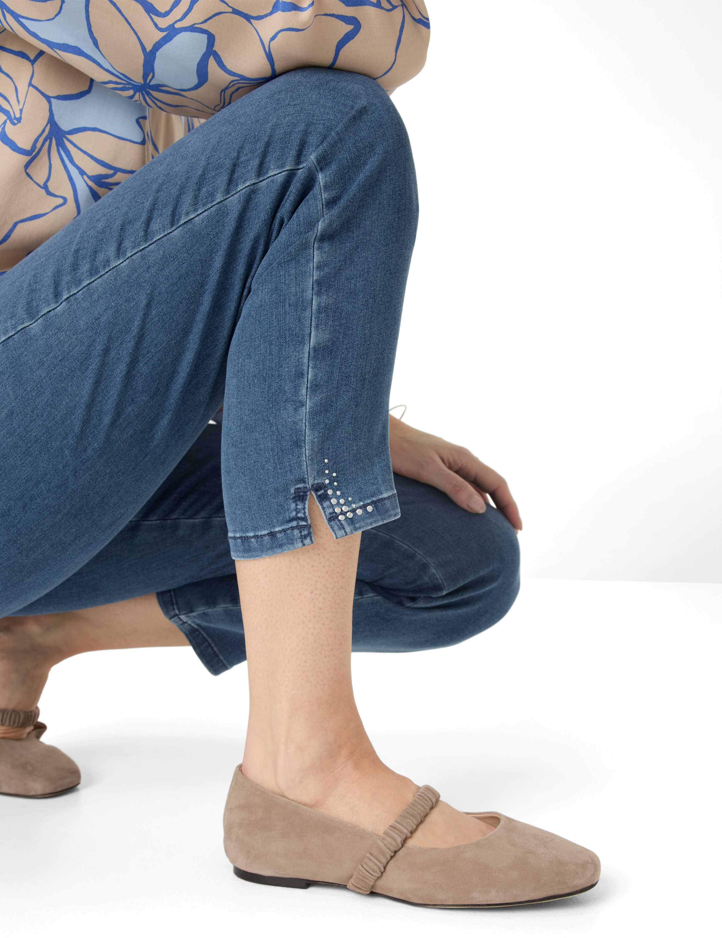 Damen Style PAMINA 6/8 Denim Blau Slim Fit Detail 1