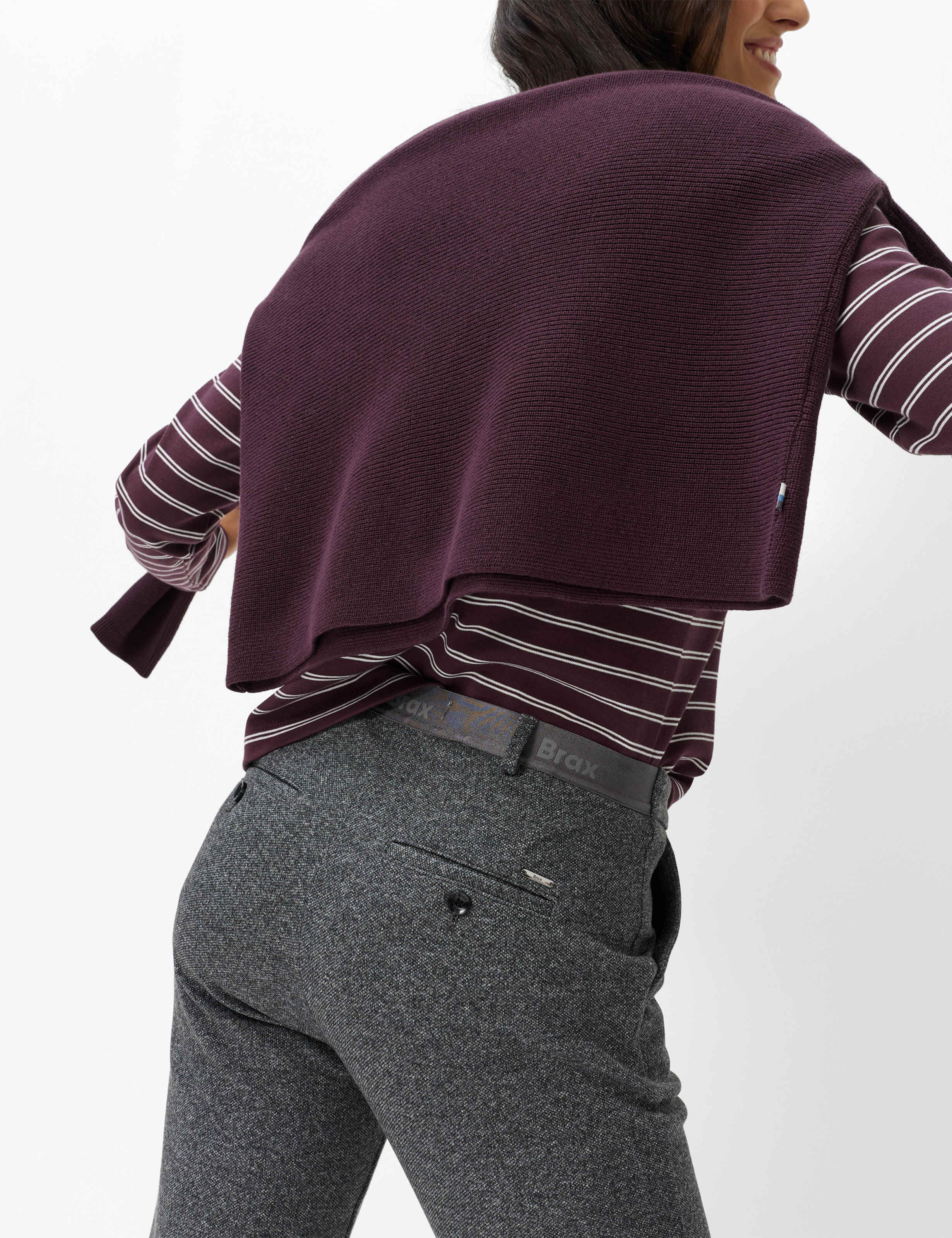 Femme Style MARON S Gris Foncé Regular Fit Détail 1