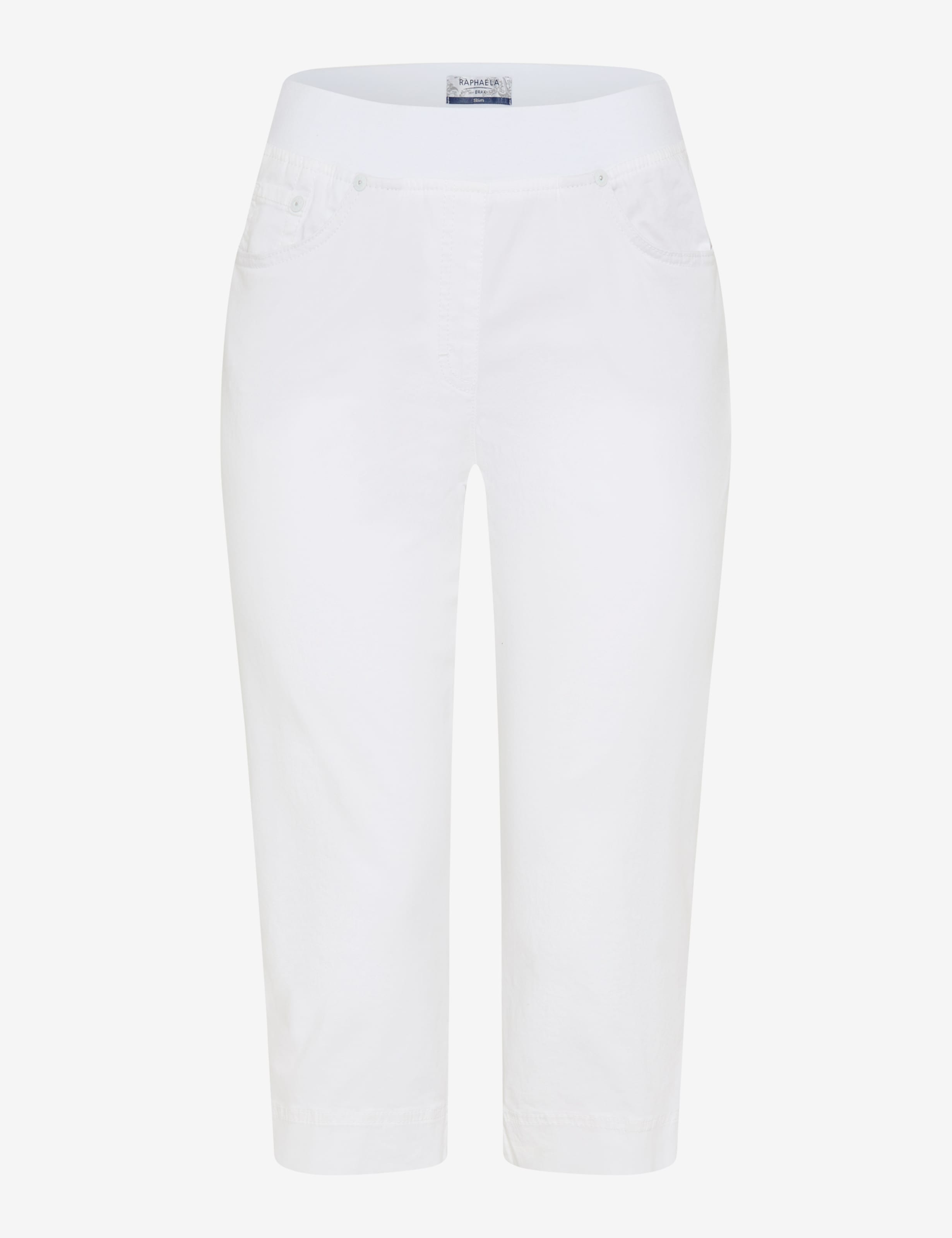 Femme Style PAMINA CAPRI Blanc Slim Fit Détourage avant