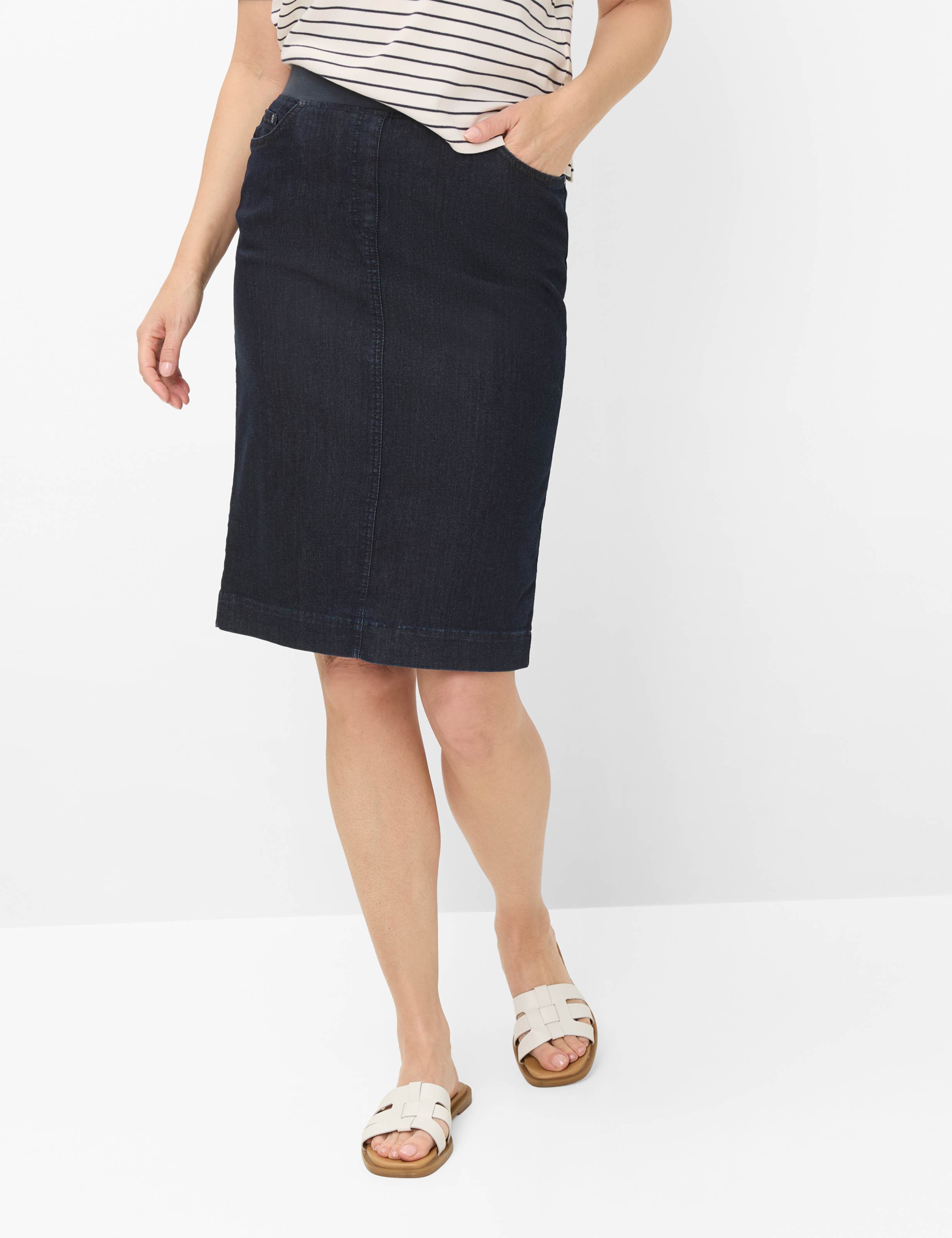 Tinten blauw, Dames, Style PAMINA SKIRT, MODEL_FRONT_ISHOP