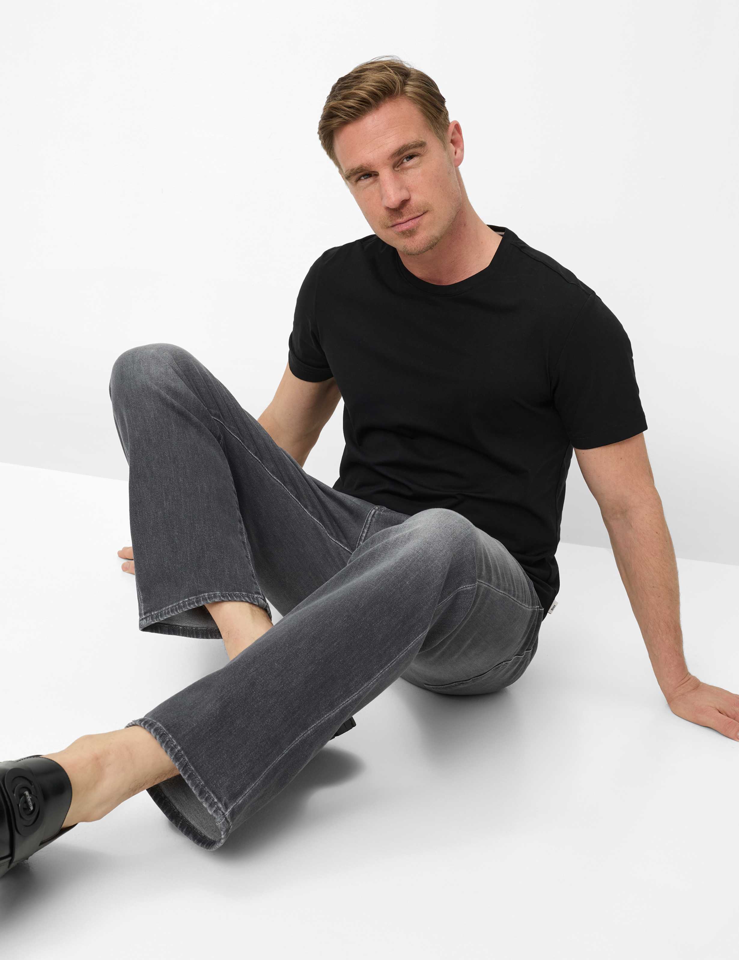 Homme Style CLINT Denim Gris Moyen Straight Fit Détail 1