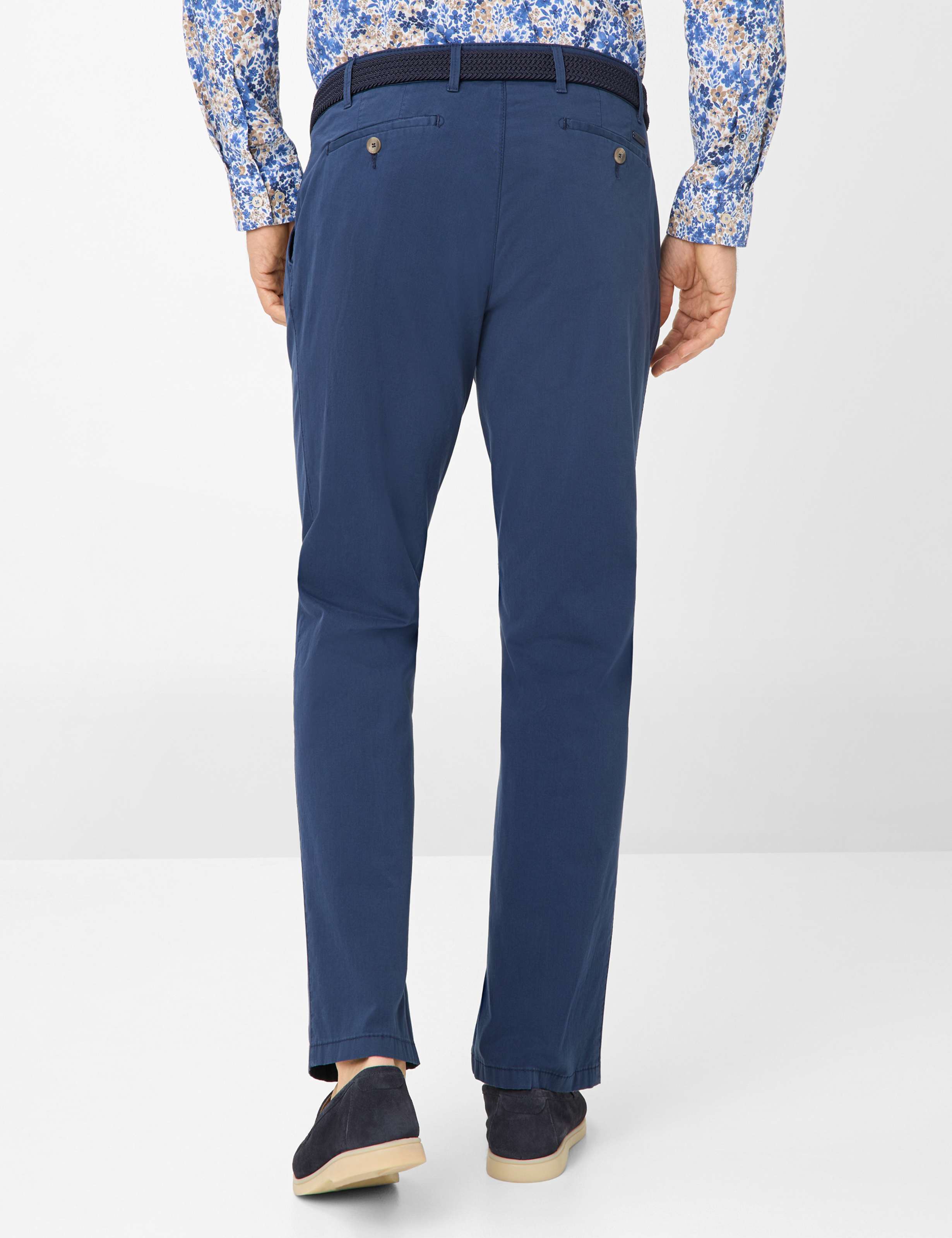 Heren Style LUIS Blauw Regular Fit Model achterkant