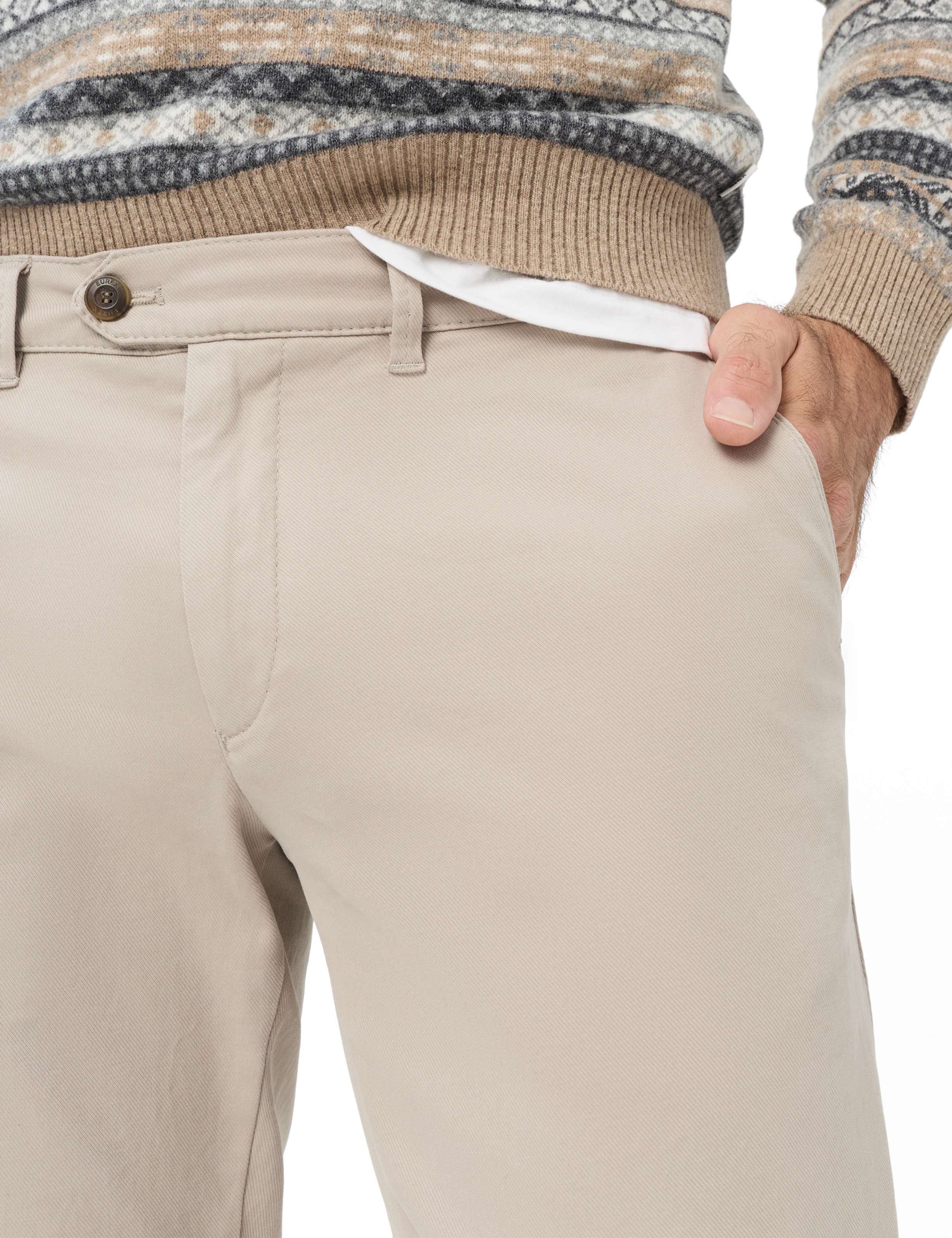 Homme Style JOHN Beige Modern Regular Fit Détail 1