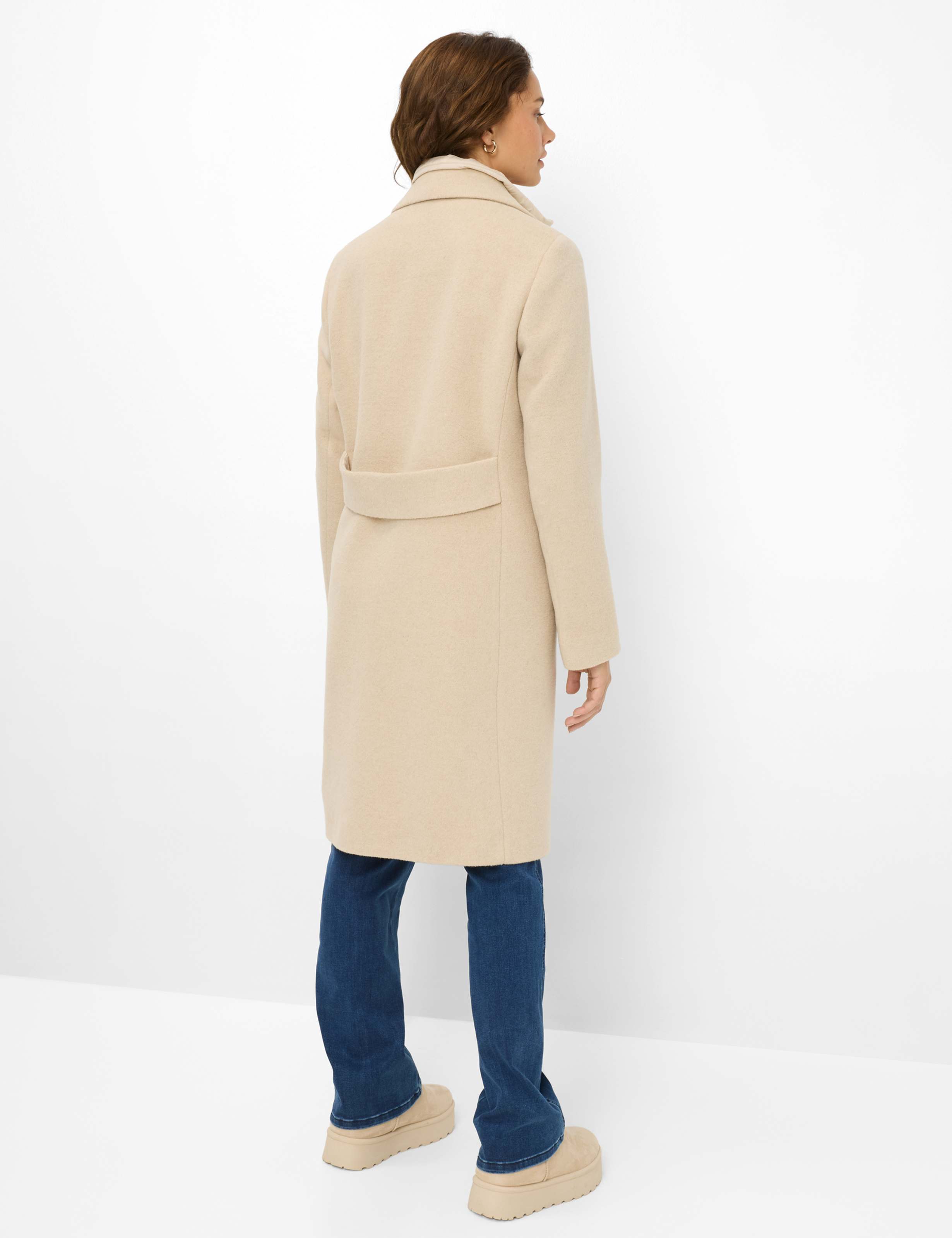 Thumbnail - Brax Damen Kurzmantel Style MILANO canvas, hellbeige, Gr. 44