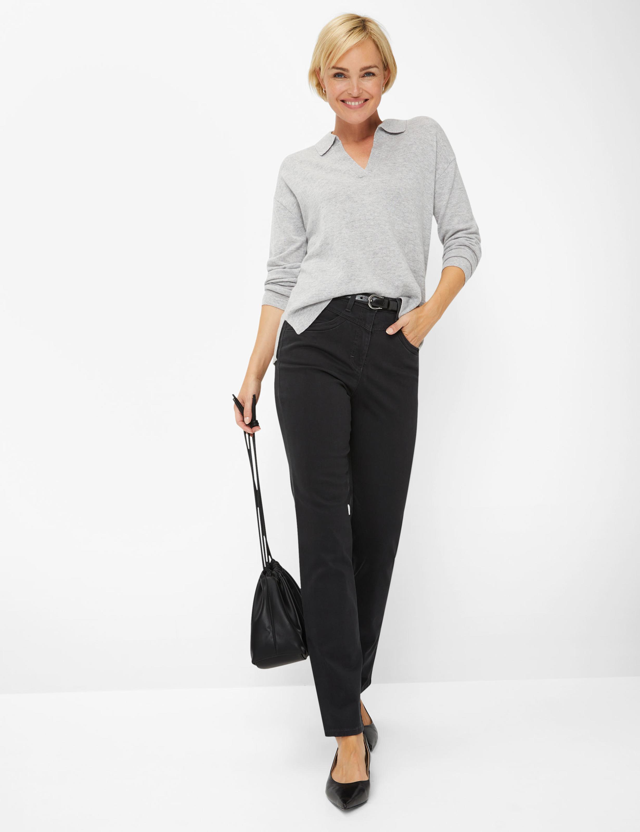 Femme Style LAURA NEW Gris Foncé - Anthracite Super Slim Fit Tenue du mannequin