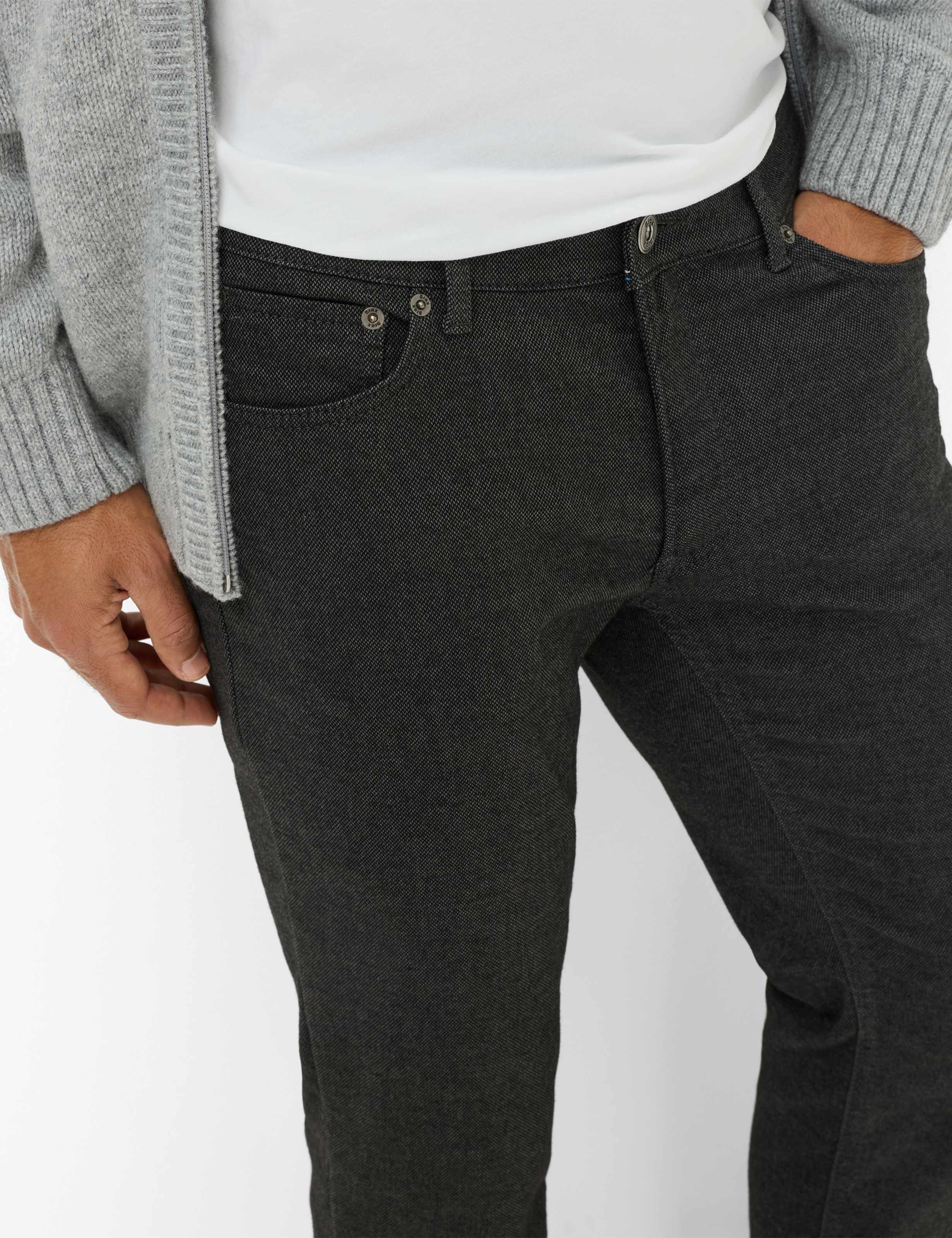 Heren Style CHUCK Mediumgrijs Modern Fit Detail 2