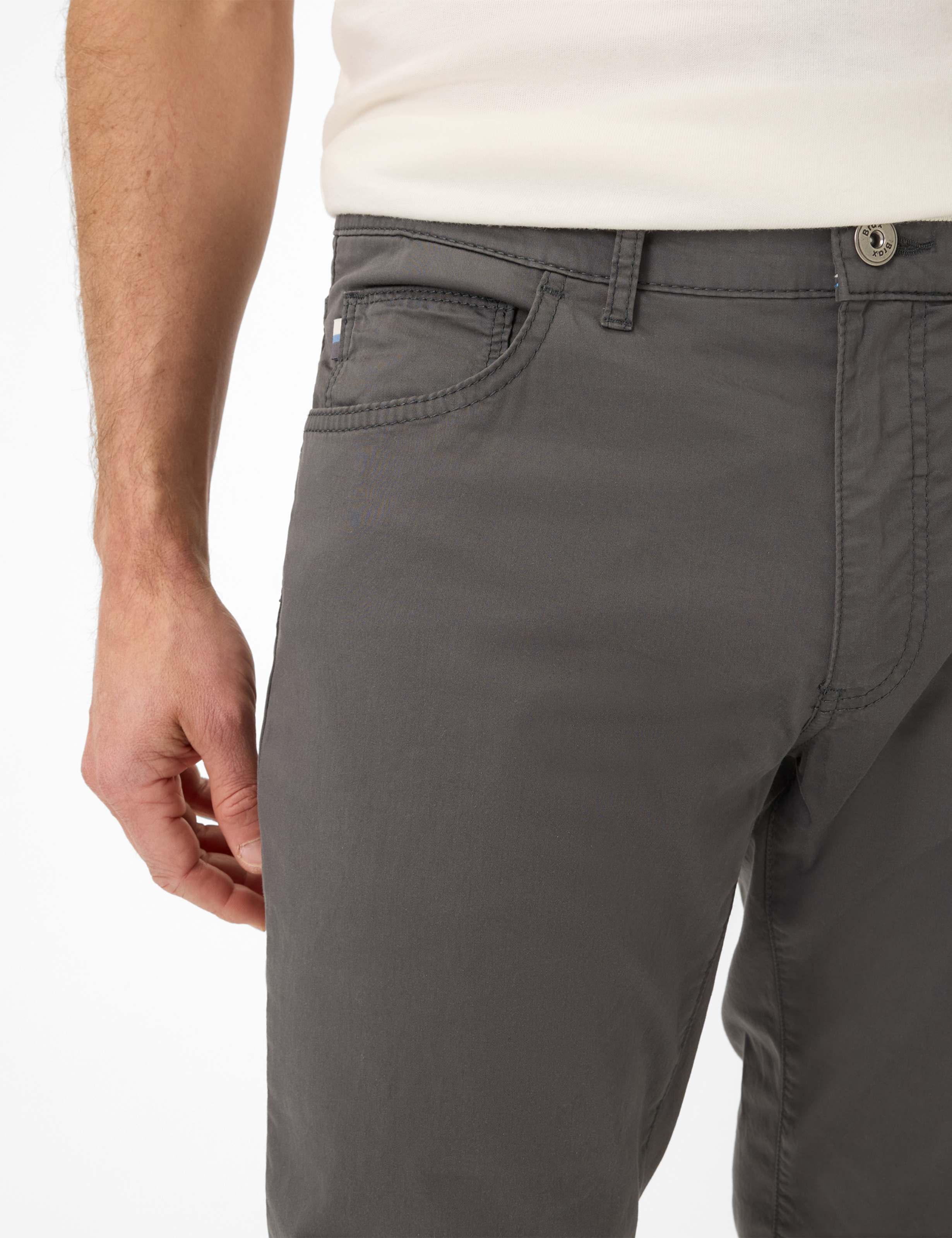 Herren Style CADIZ Dunkelgrau Straight Fit Detail 2