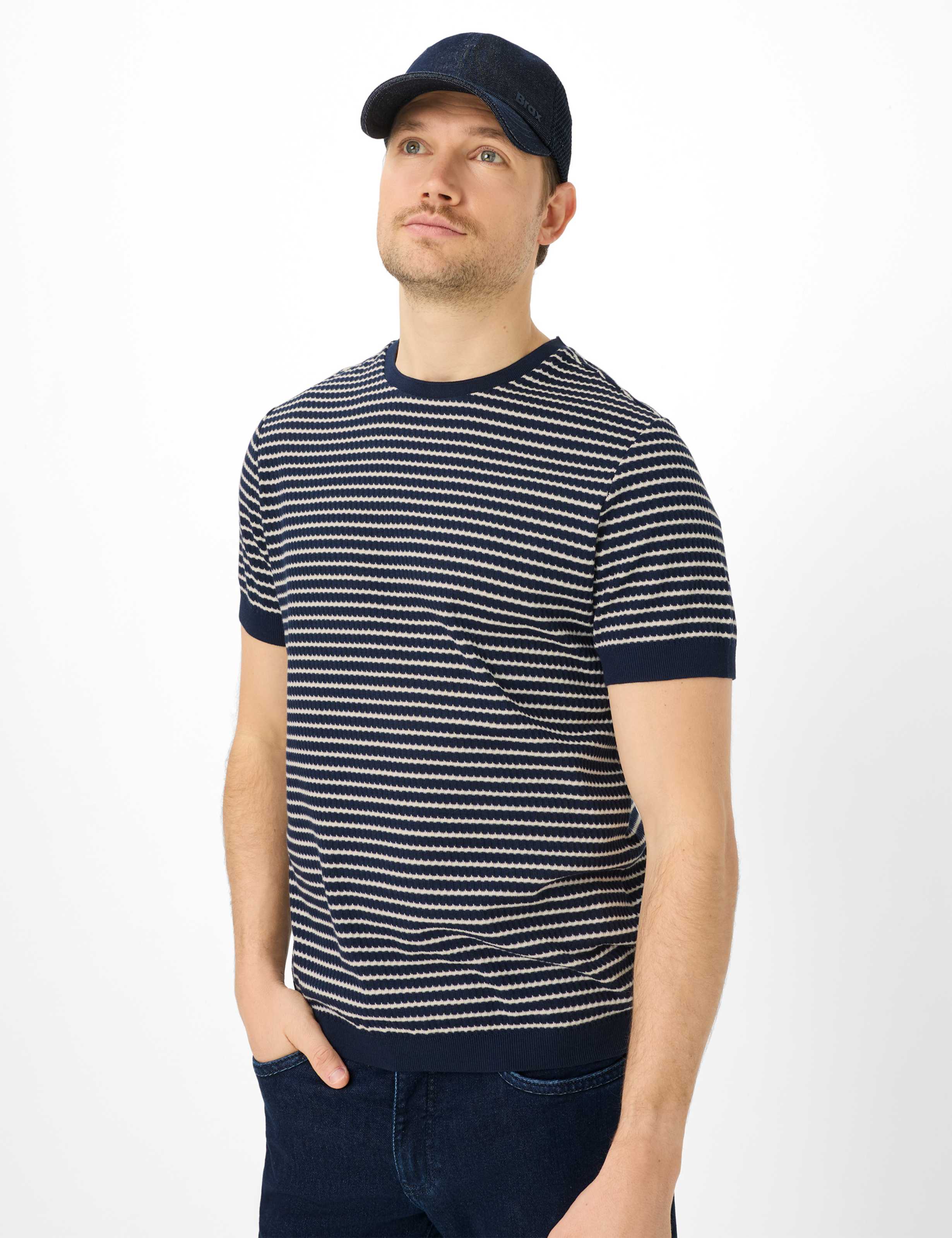 Thumbnail - Brax Herren Shirt Style TREVOR navy, dunkelblau, Gr. XL