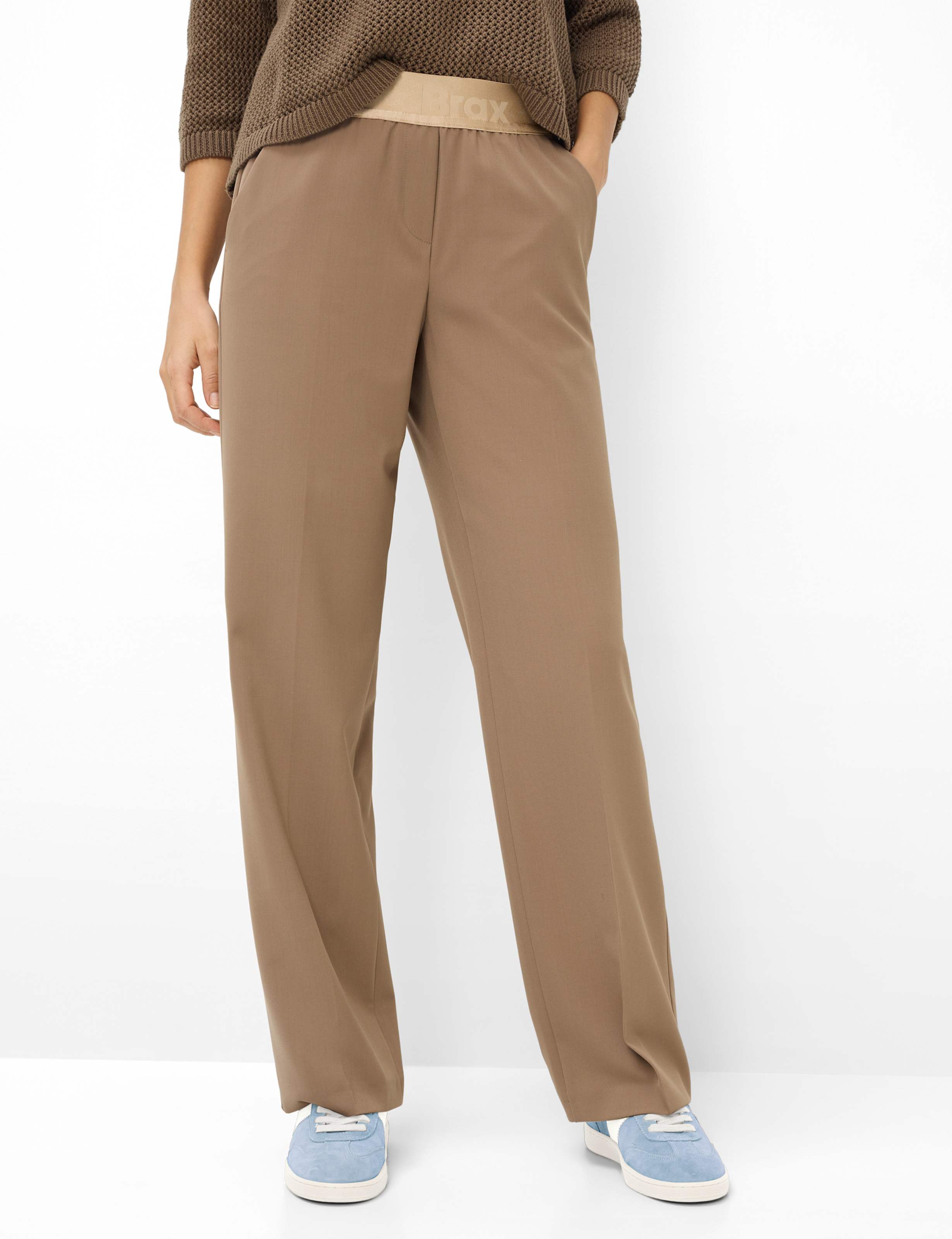 Thumbnail - Brax Damen Palazzohose Style MAINE LIGHT MOCHA, braun, Gr. 36L