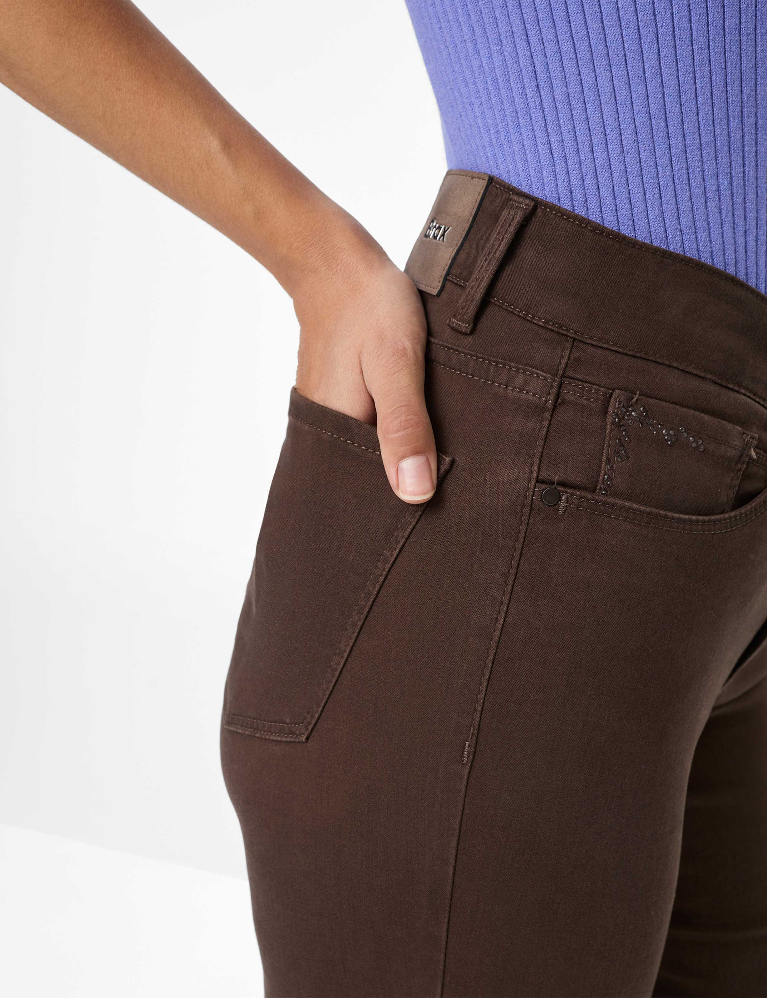 Damen Style SHAKIRA Perma Braun Slim Fit Detail 2
