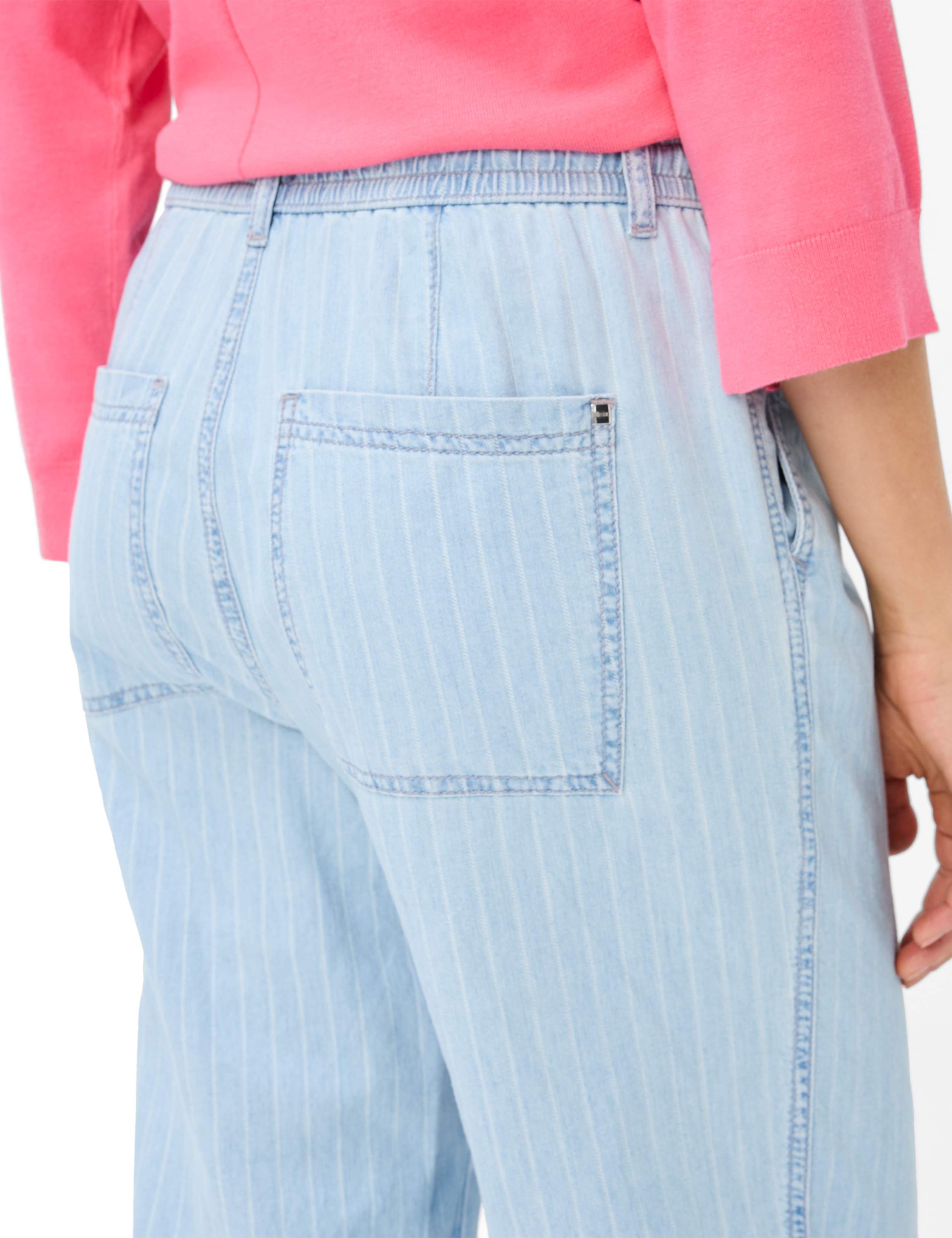 Women Style MAINE Denim Blue Wide Leg Detail 2