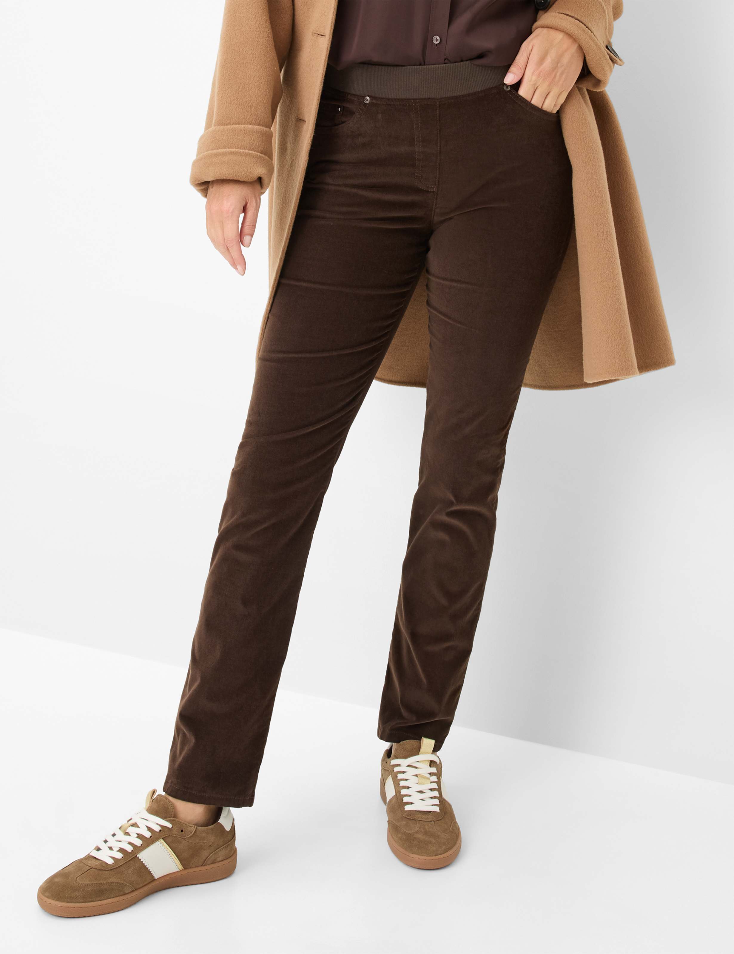 Thumbnail - Raphaela by Brax Damen Cordhose Style PAMINA MARRONE, dunkelbraun, Gr. 40