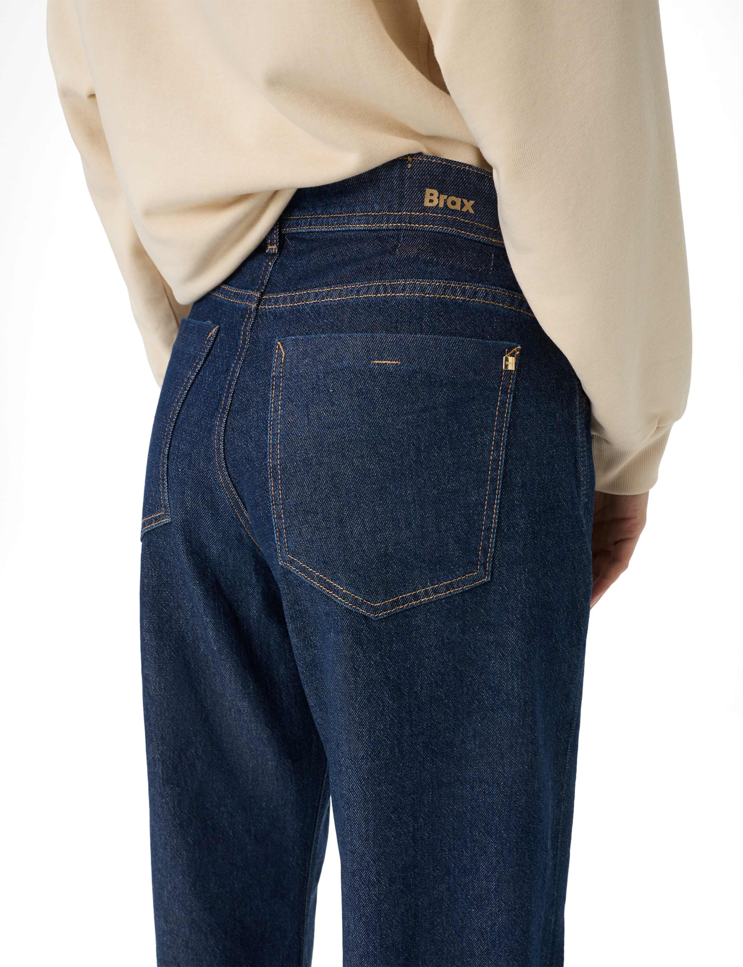 Women Style MORGAN Denim Dark Blue Wide Leg Detail 2