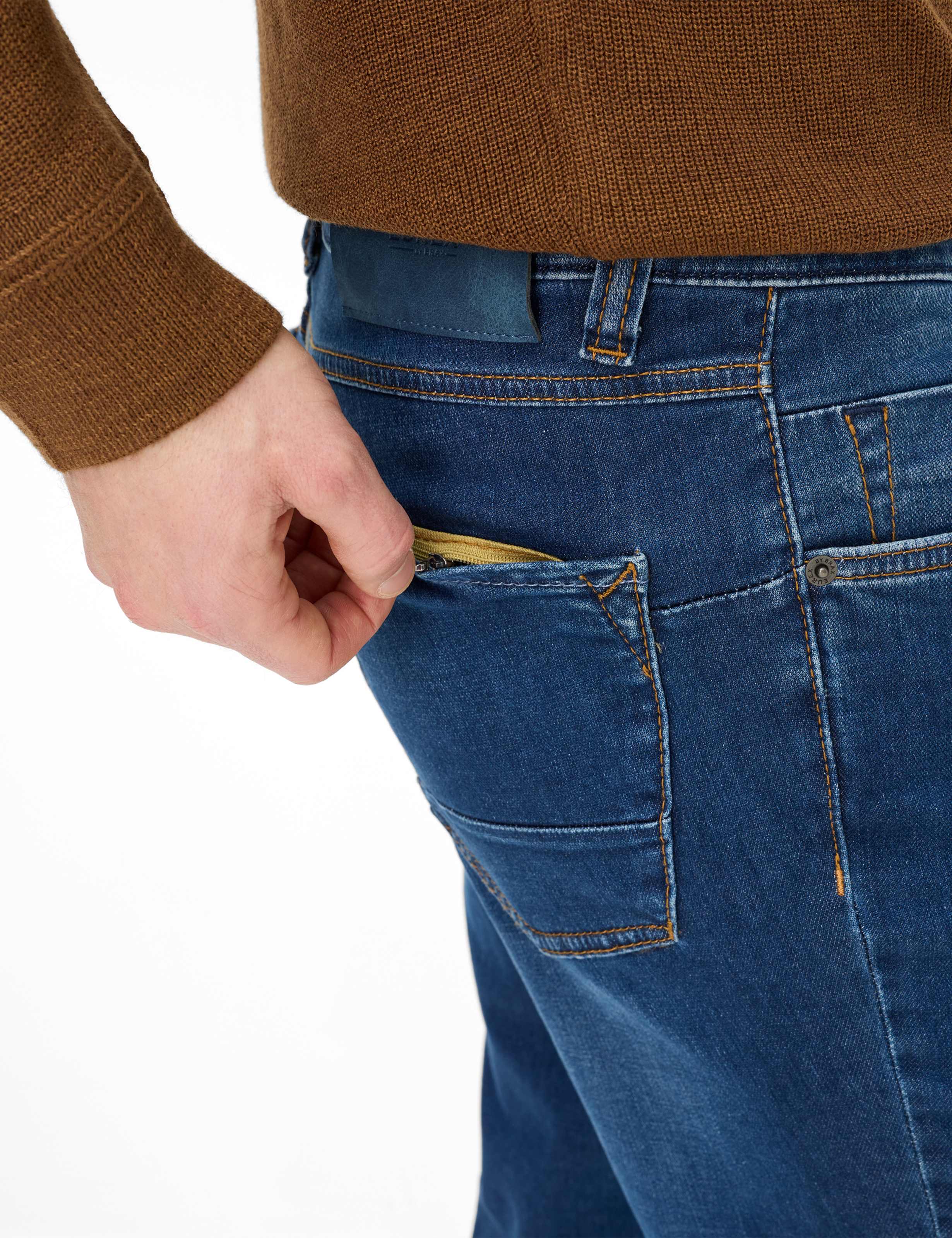 Men Style LASSE Denim Dark Blue Modern Fit Detail 2