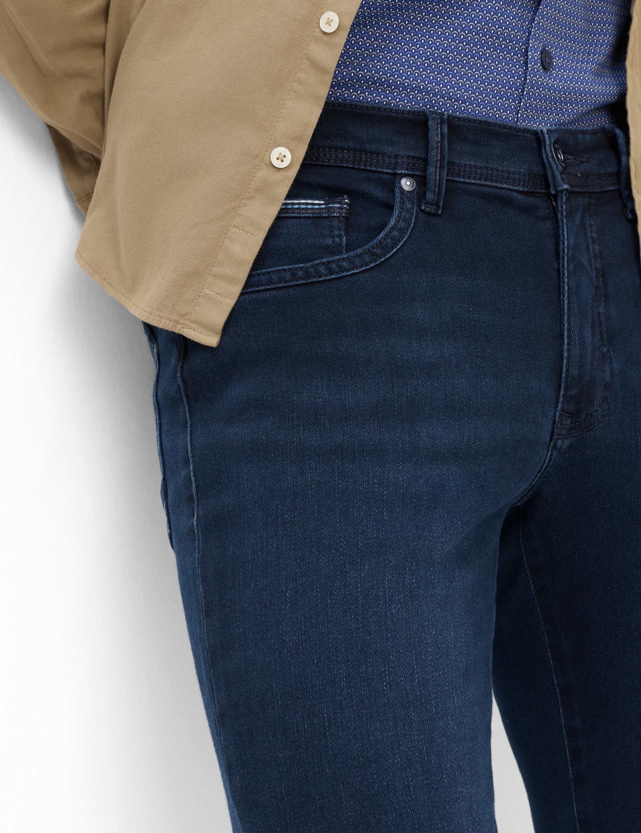 Men Style CHRIS Denim Dark Blue Slim Fit Detail 1
