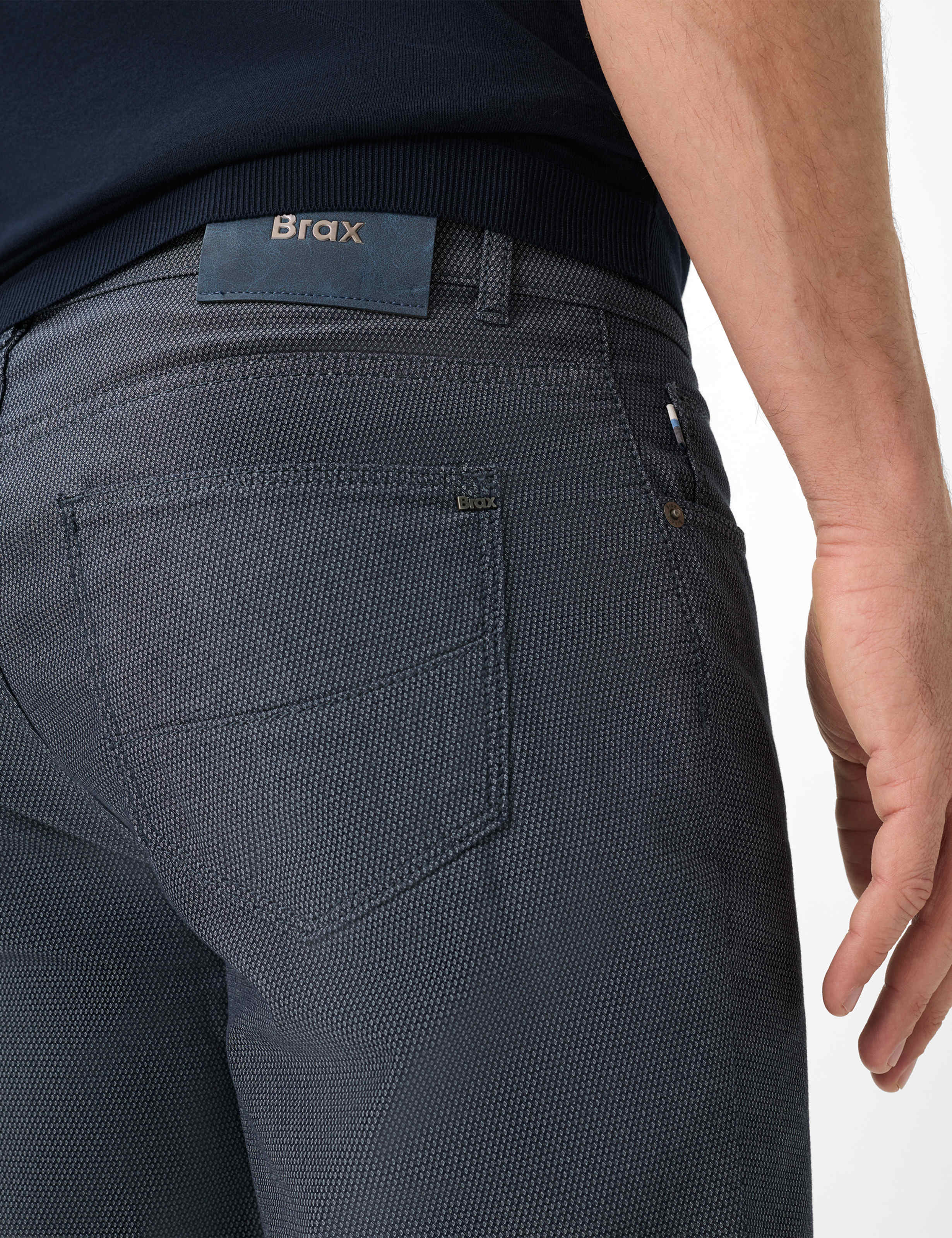 Herren Style CADIZ Dunkelblau Straight Fit Detail 2