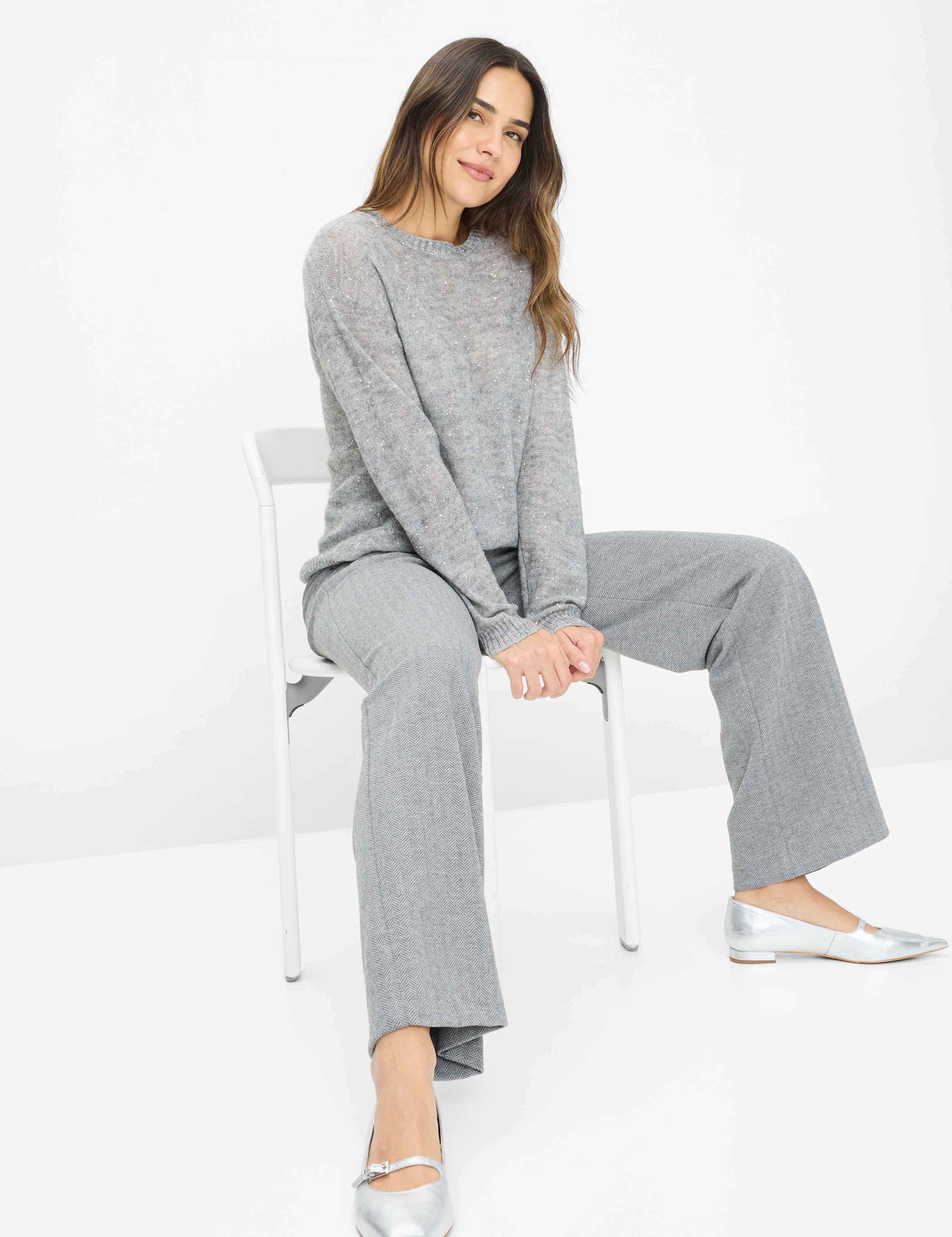 Femme Style MAINE Gris Moyen Wide Leg Détail 1