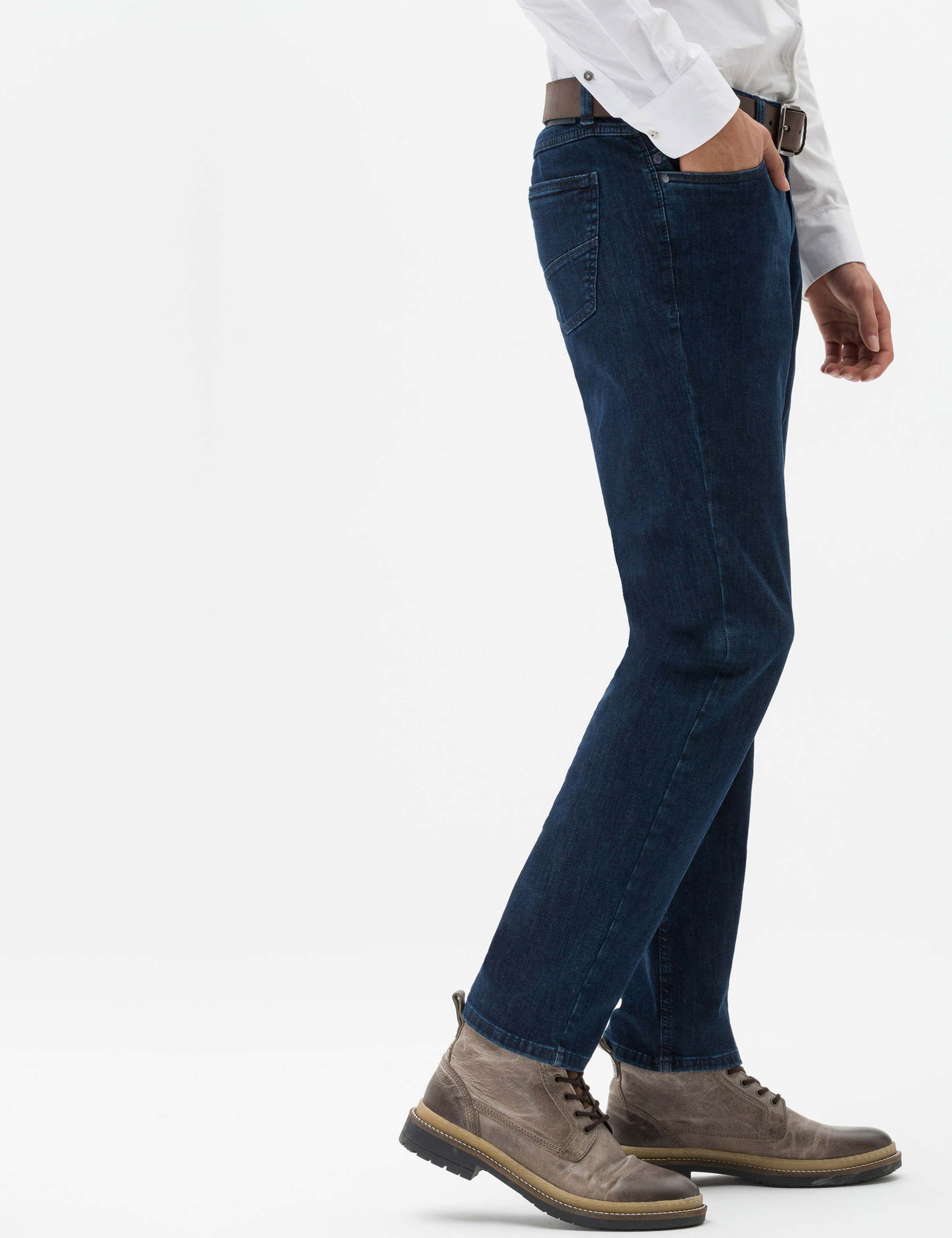 Herren Style LUKE Denim Blau Regular Fit Model Rueck