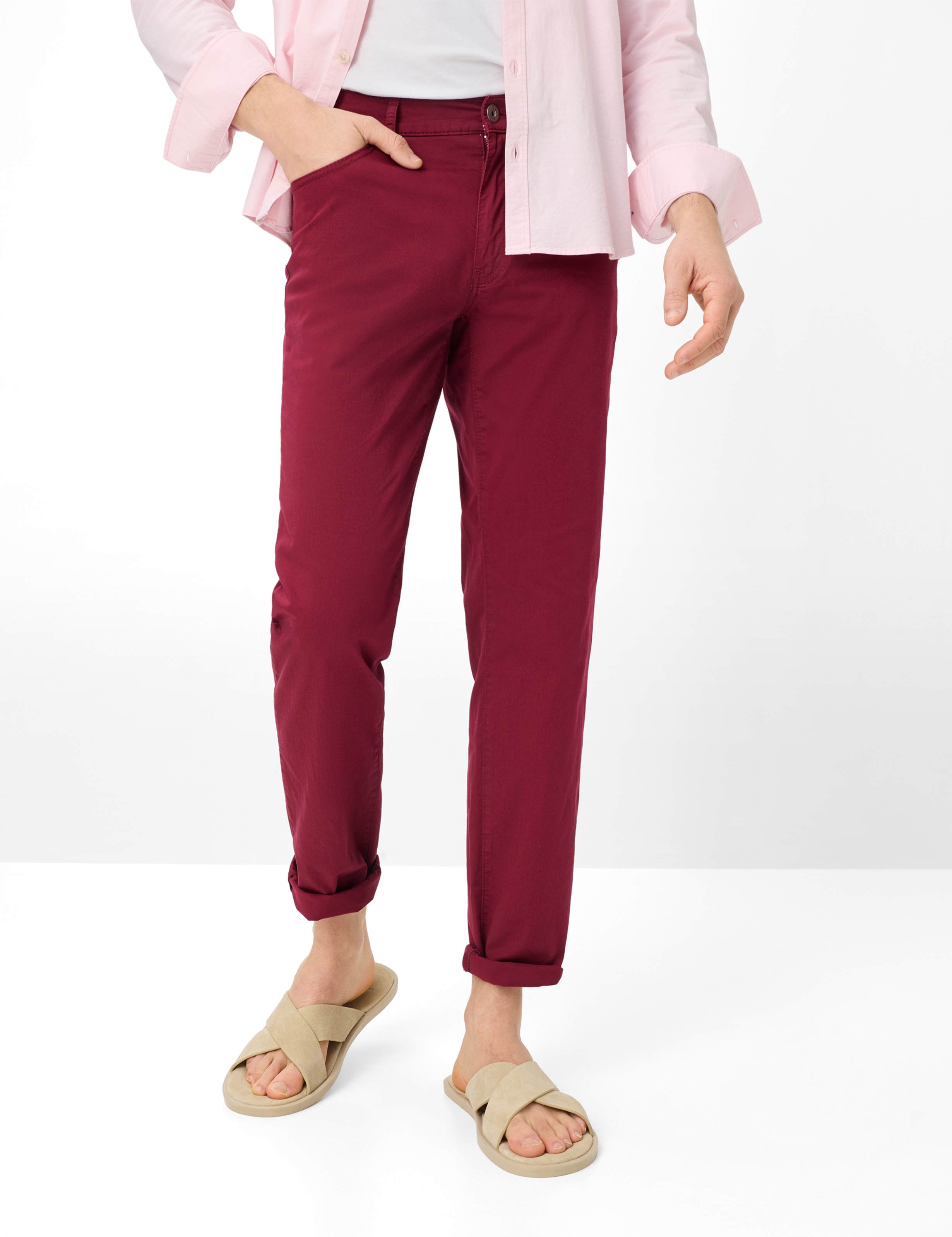 Thumbnail - Brax Herren Five-Pocket-Hose Style CADIZ WILDBERRY, dunkelrot, Gr. 33/36