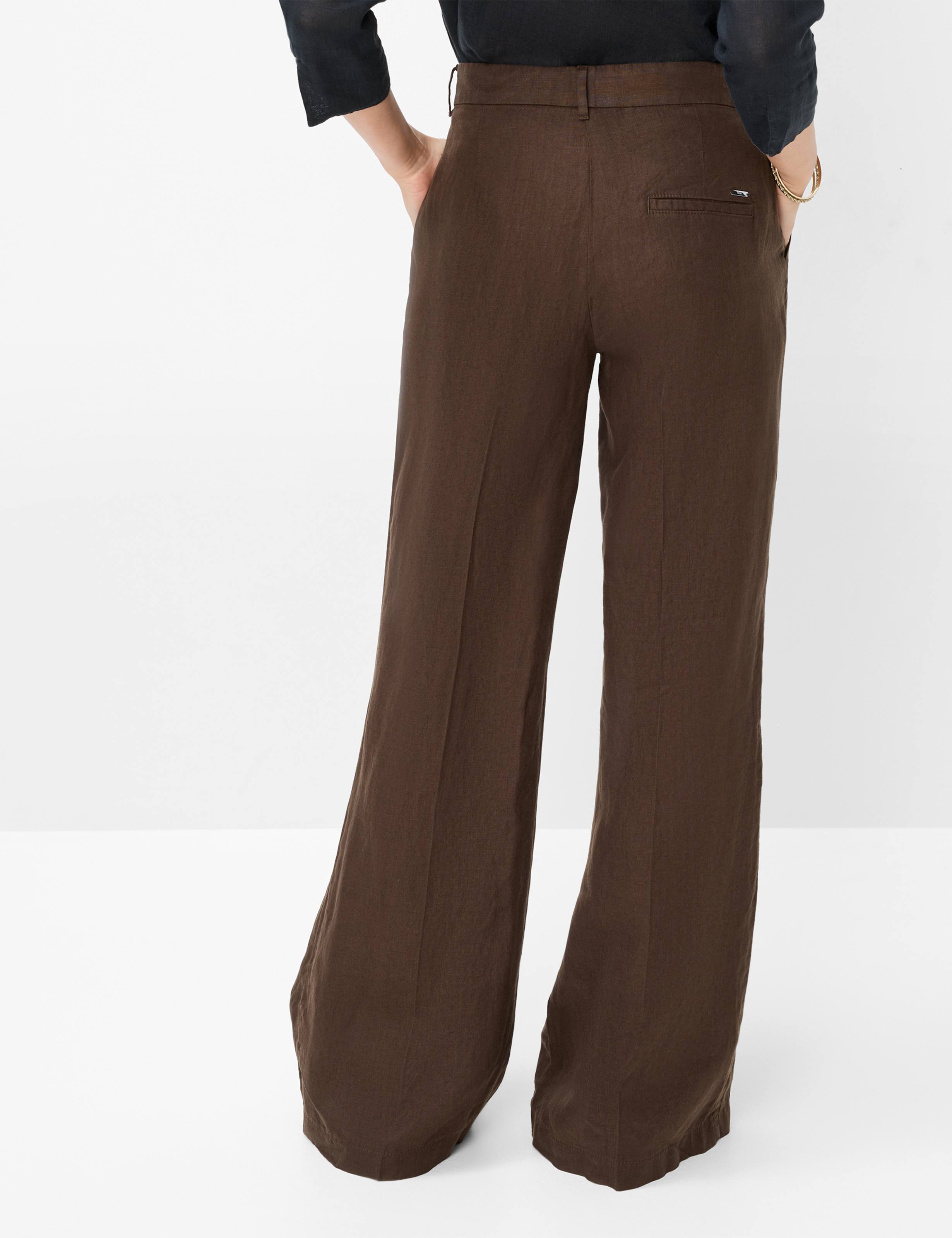 Women Style MAINE Dark Brown Wide Leg Model back