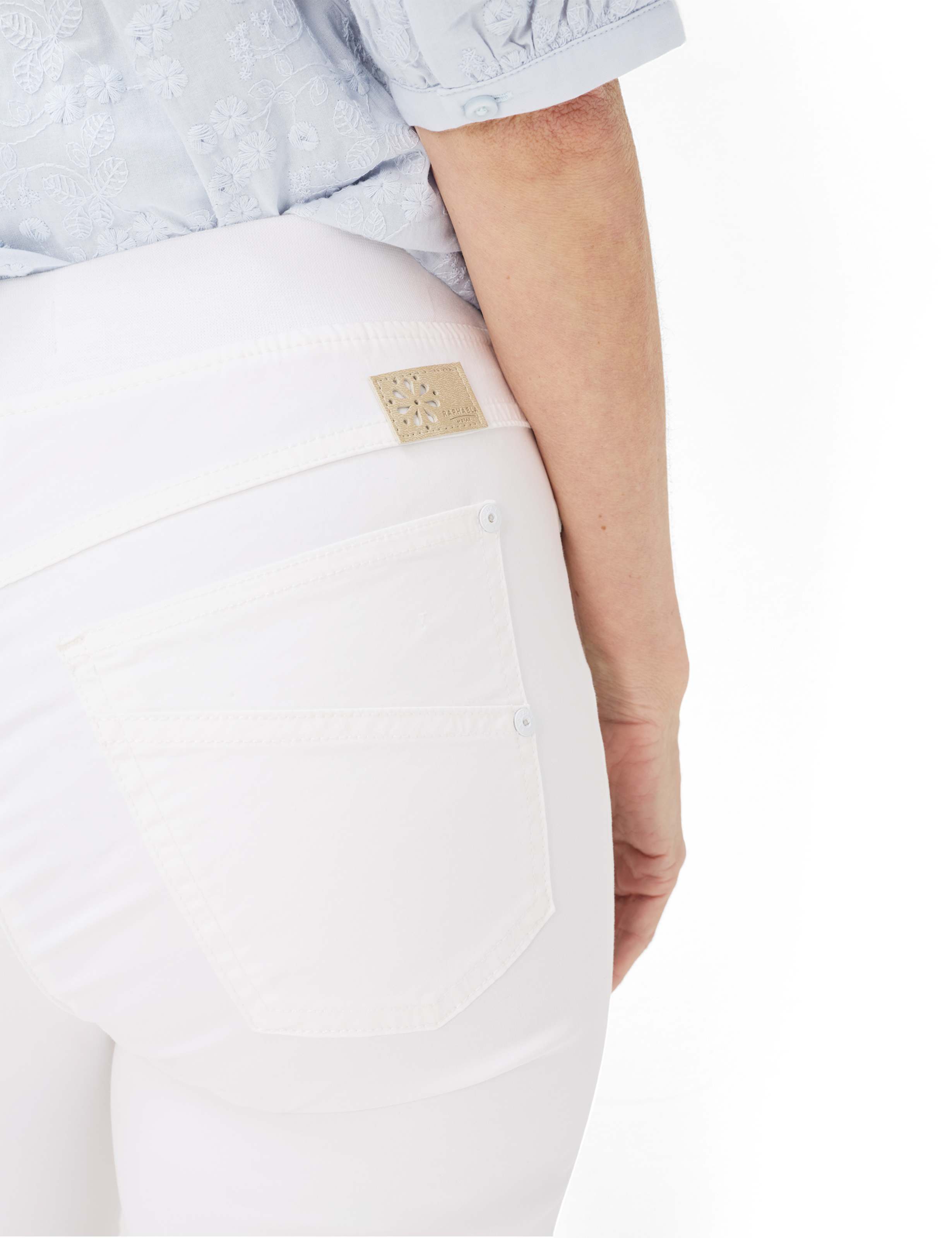 Femme Style PAMINA CAPRI Blanc Slim Fit Détail 2