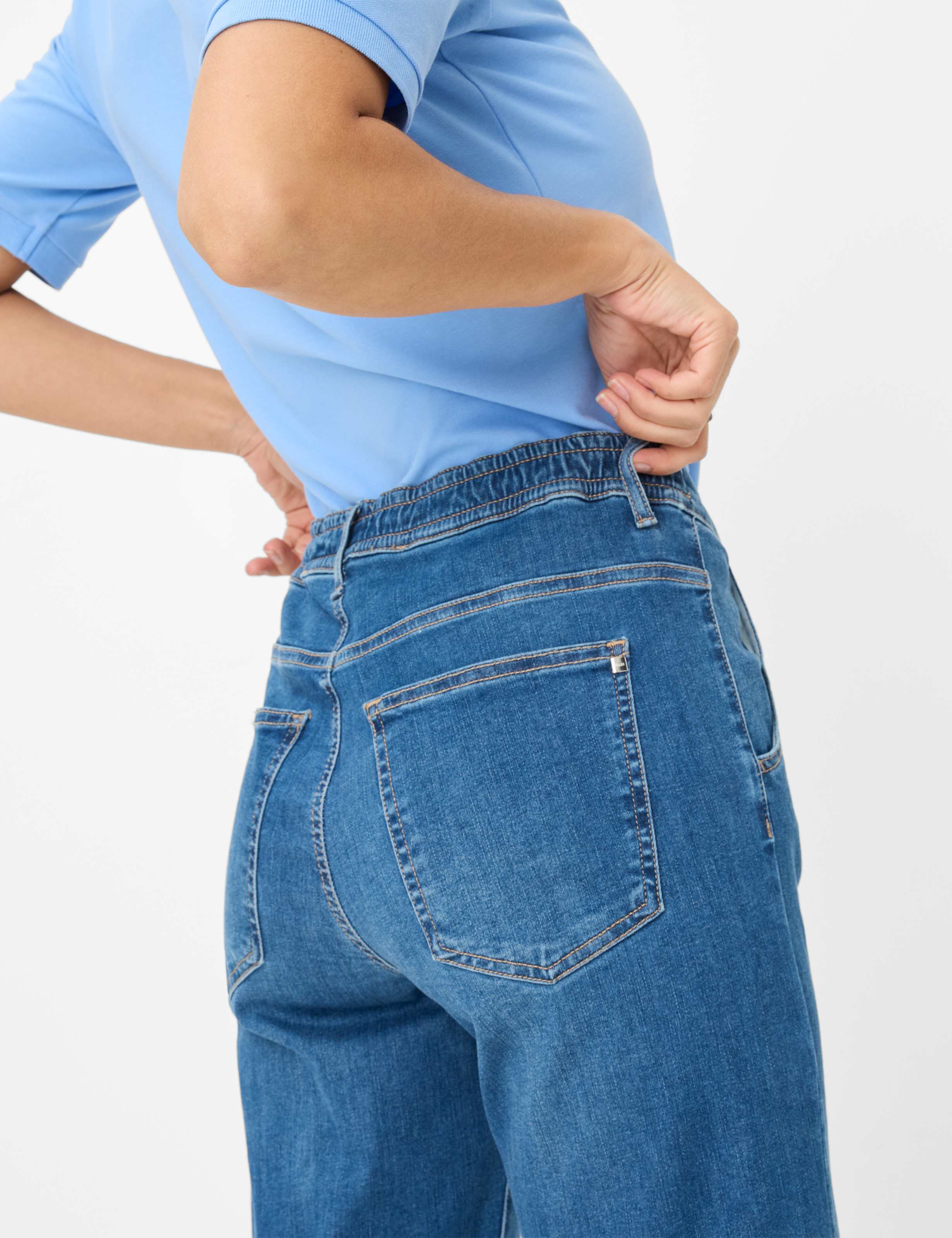 Damen Style MAINE S Denim Blau Wide Leg Detail 2