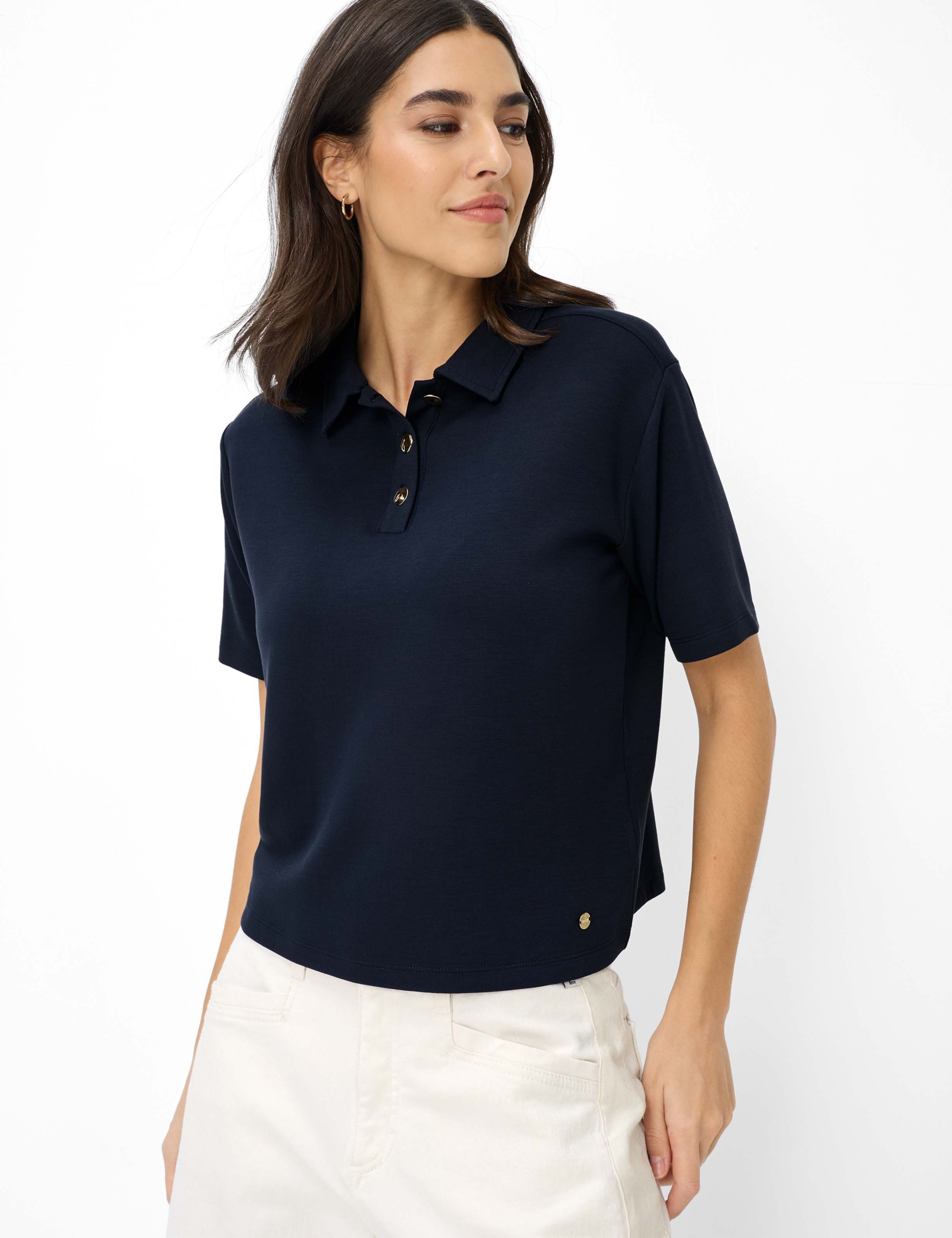 Thumbnail - Brax Damen Polo Style CARA S navy, dunkelblau, Gr. 46