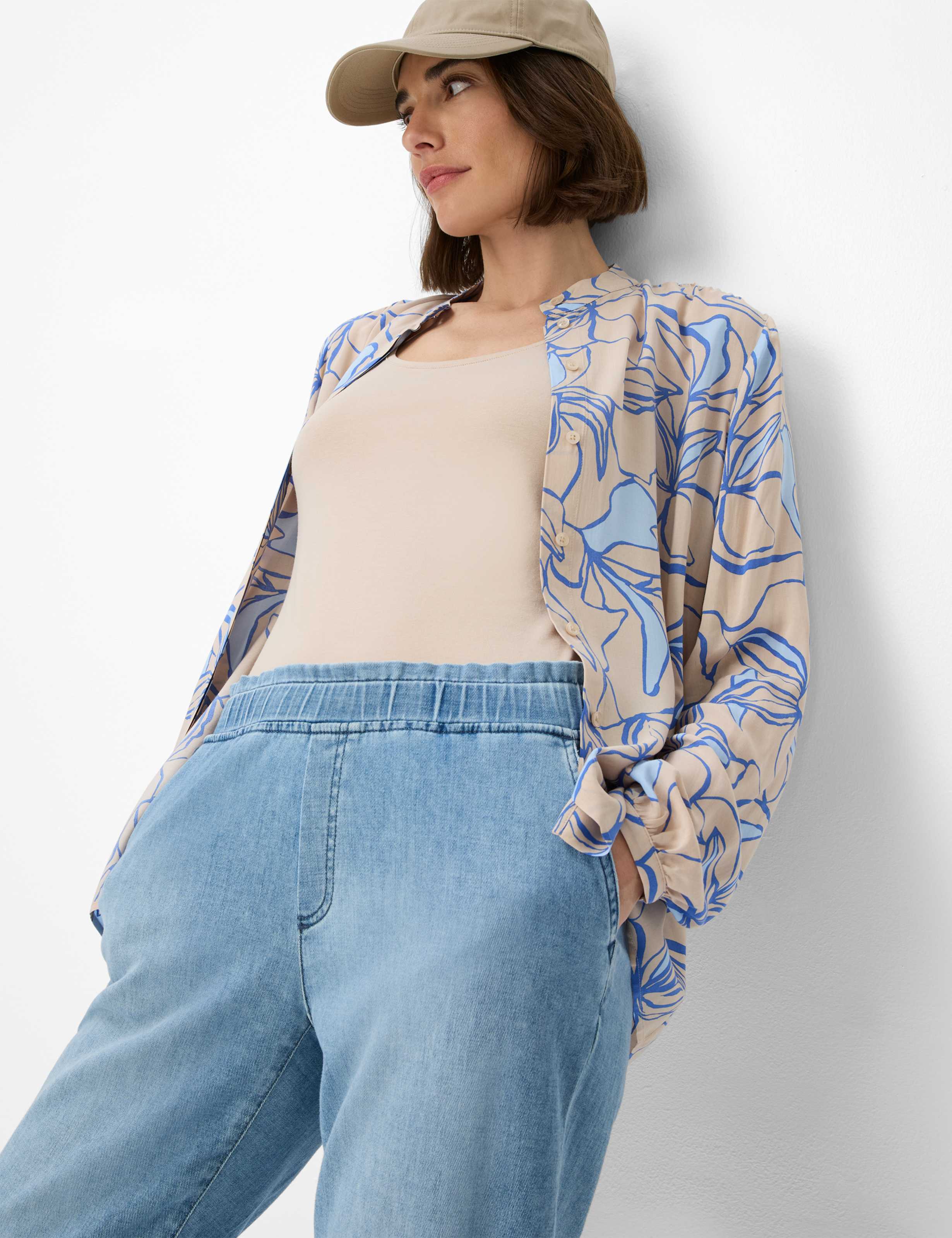 Dame Style MONA S Denim Blå Relaxed Fit Detalje 1