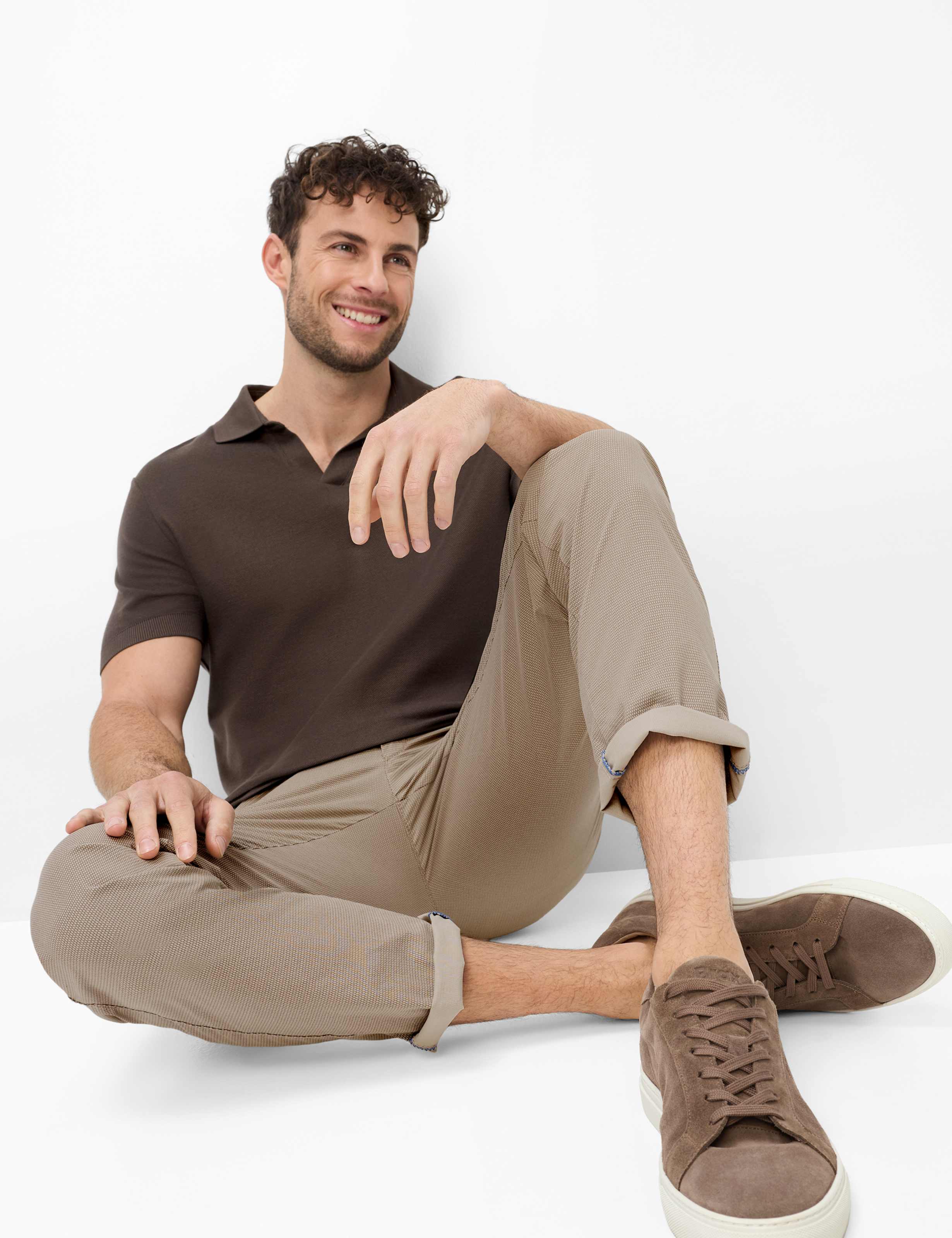 Homme Style FABIO Marron Clair Modern Fit Détail 1