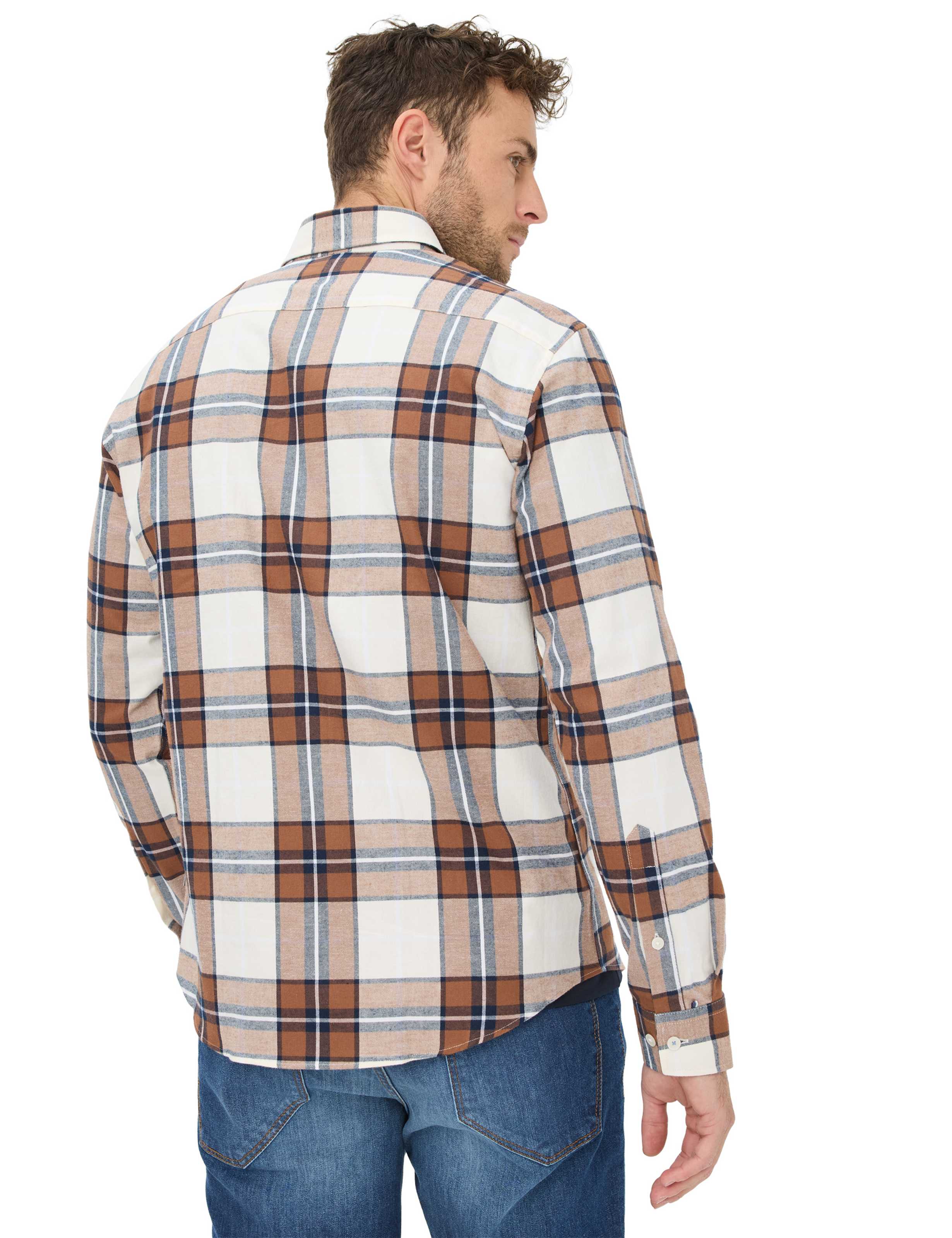 Thumbnail - Brax Herren Hemd Style DANIEL hazel, Beige, Gr. S