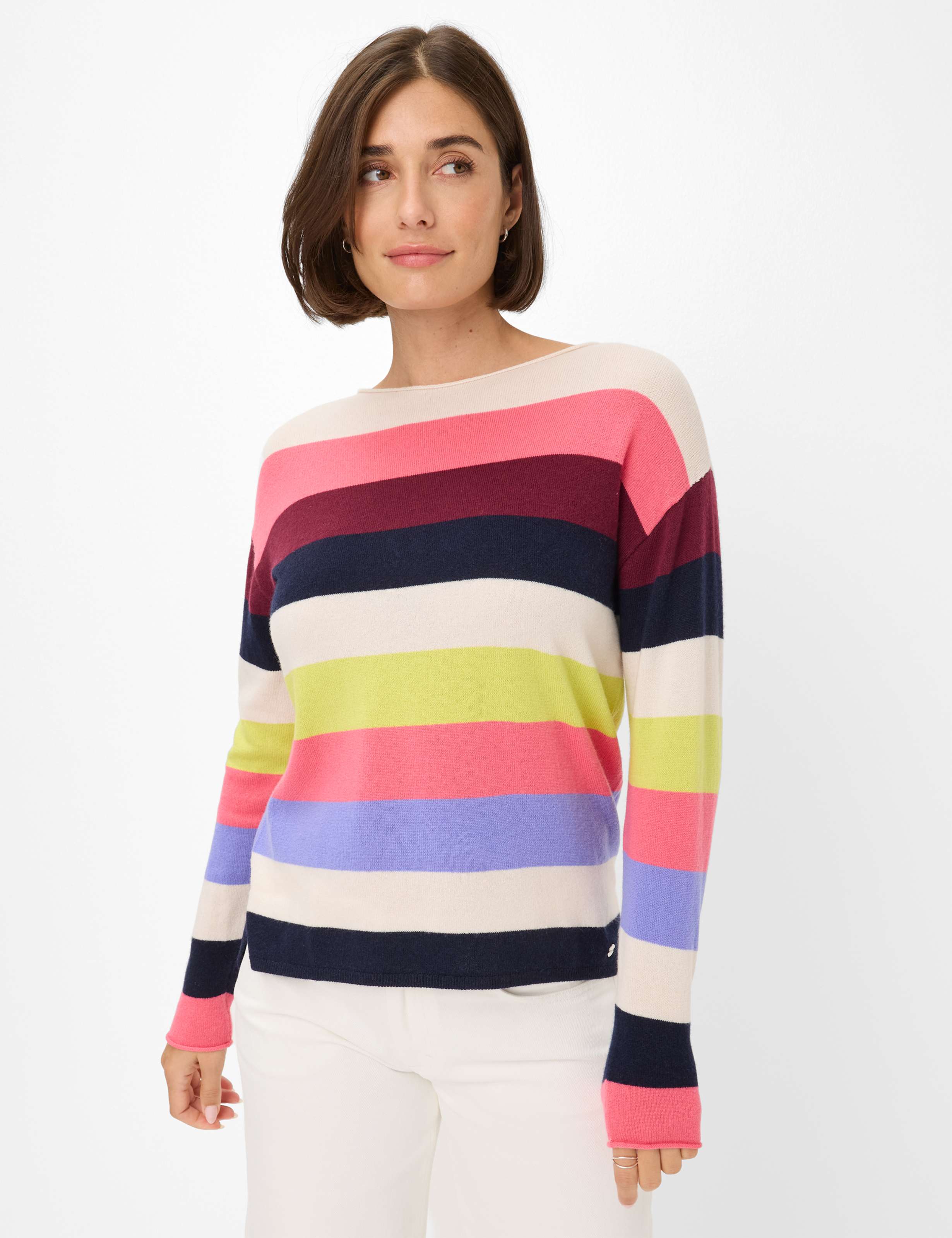 Thumbnail - Brax Damen Strickpullover Style LIZ lemon grass, mehrfarbig, Gr. 48