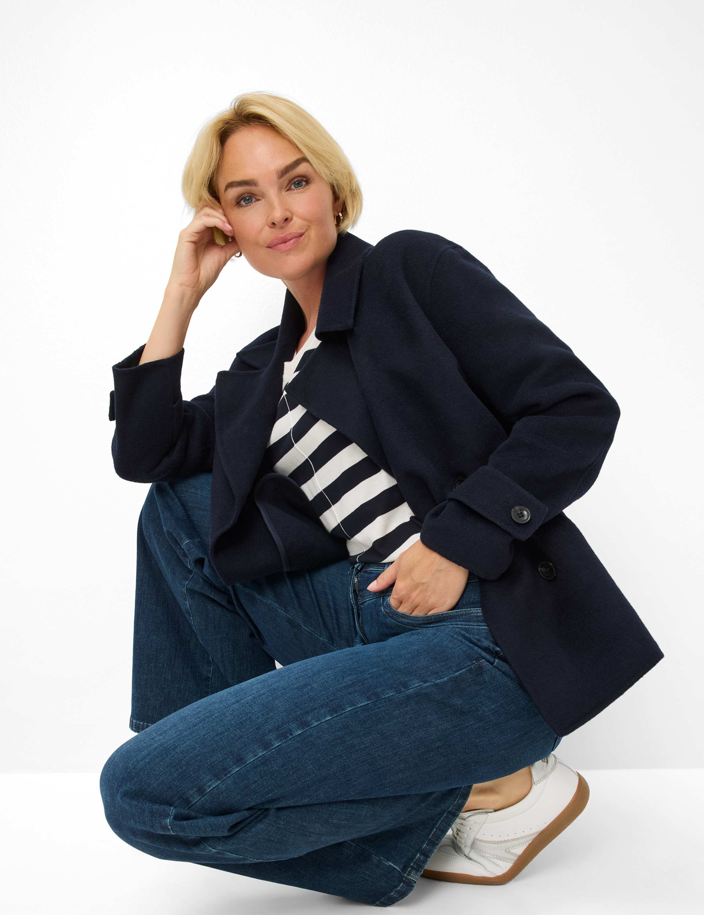 Damen Style LAURA FLARED Denim Blau Super Slim Fit Detail 1