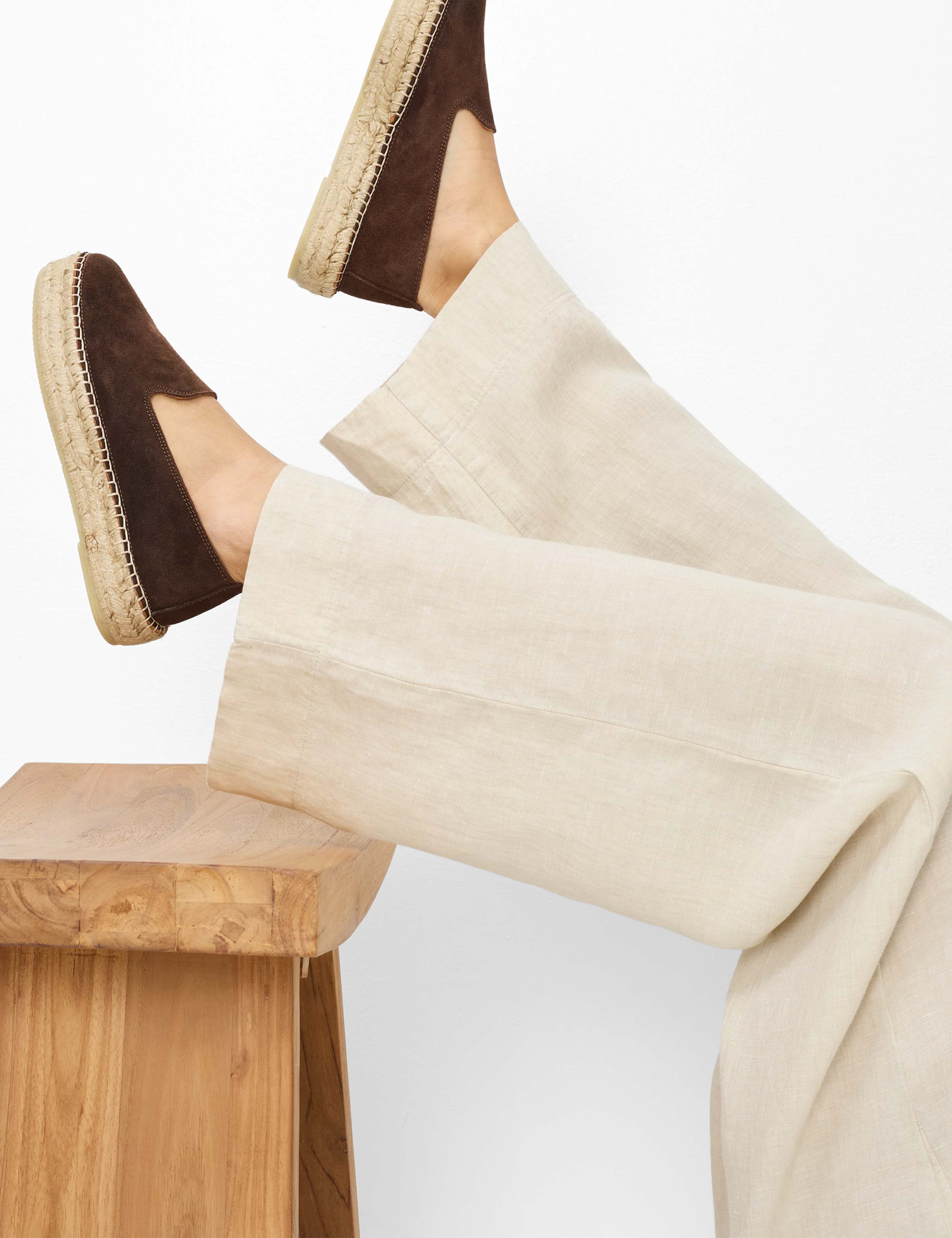 Femme Style FARINA Beige Clair Wide Leg Détail 1