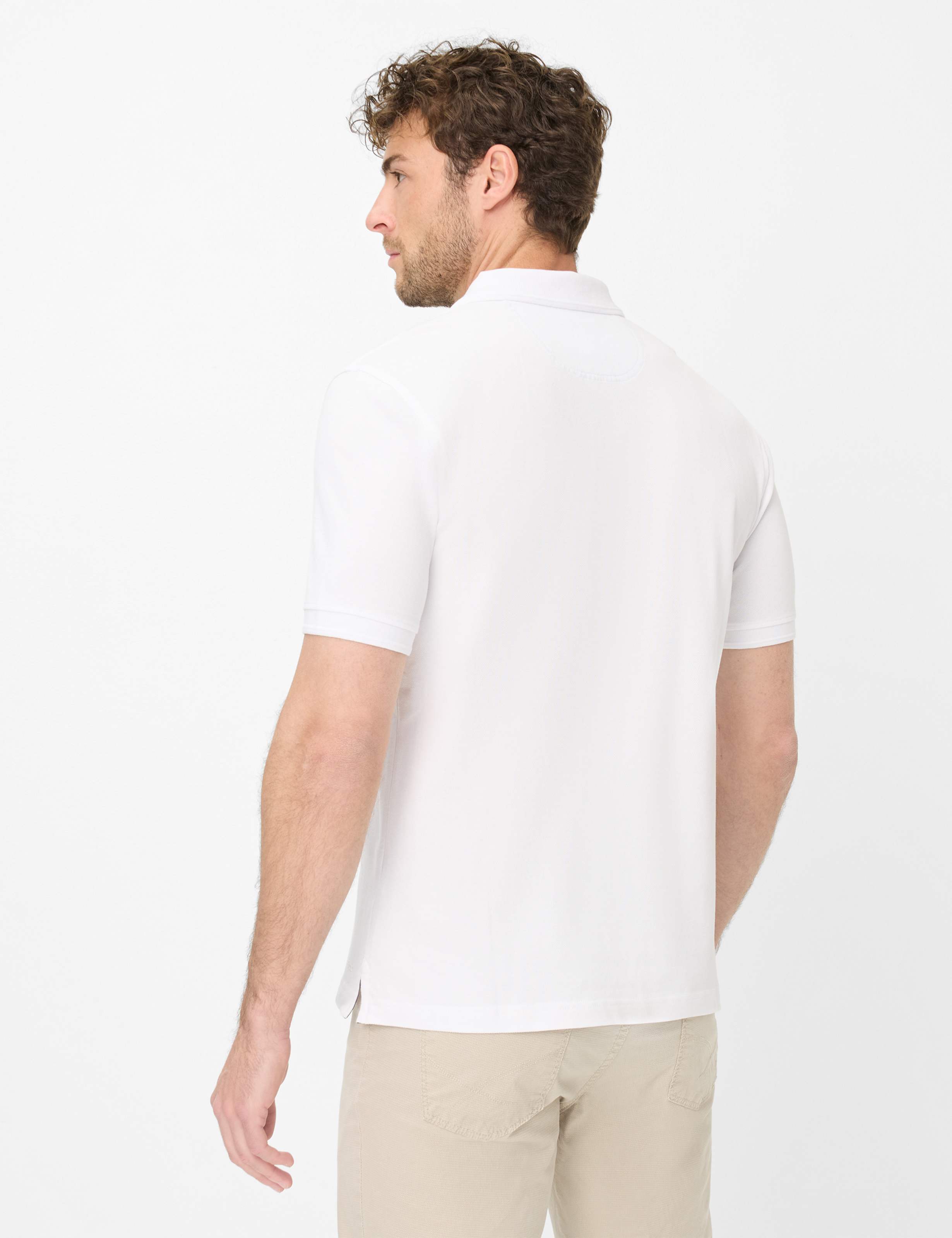 Thumbnail - Brax Herren Polo Style PETE white, weiß, Gr. M