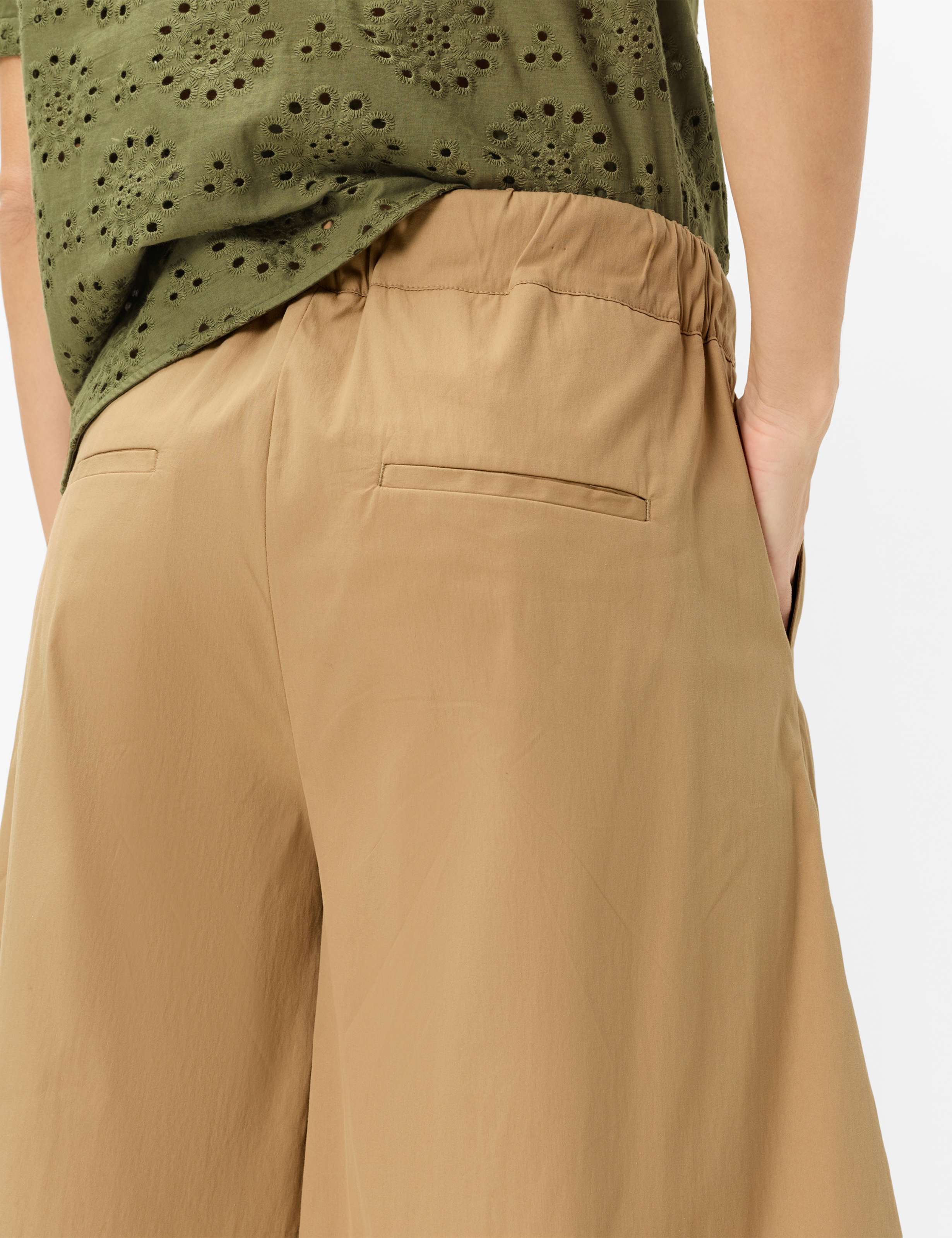 Femme Style MAJA S Beige Wide Leg Détail 2