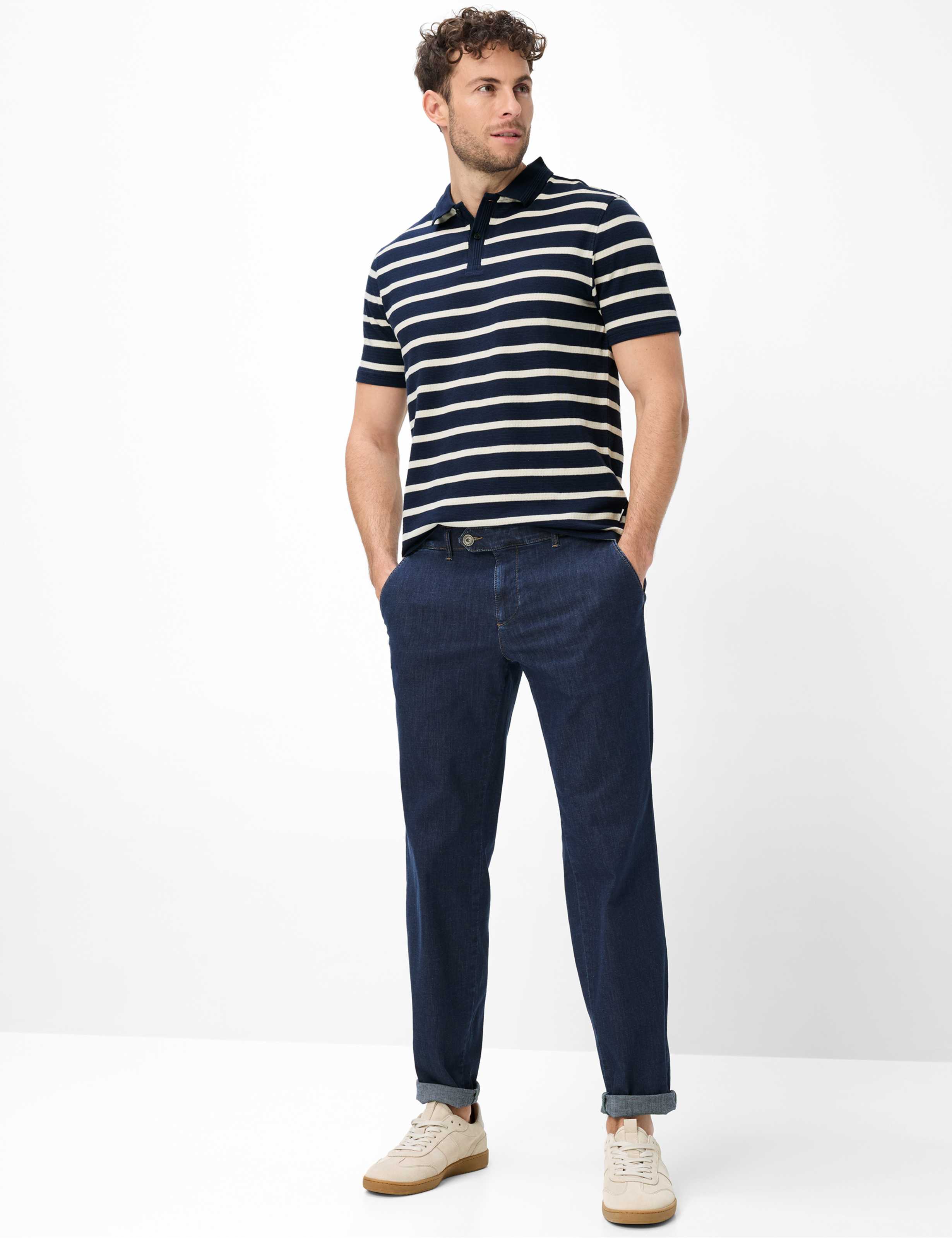 Heren Style JIM Denim Blauw Regular Fit Model outfit