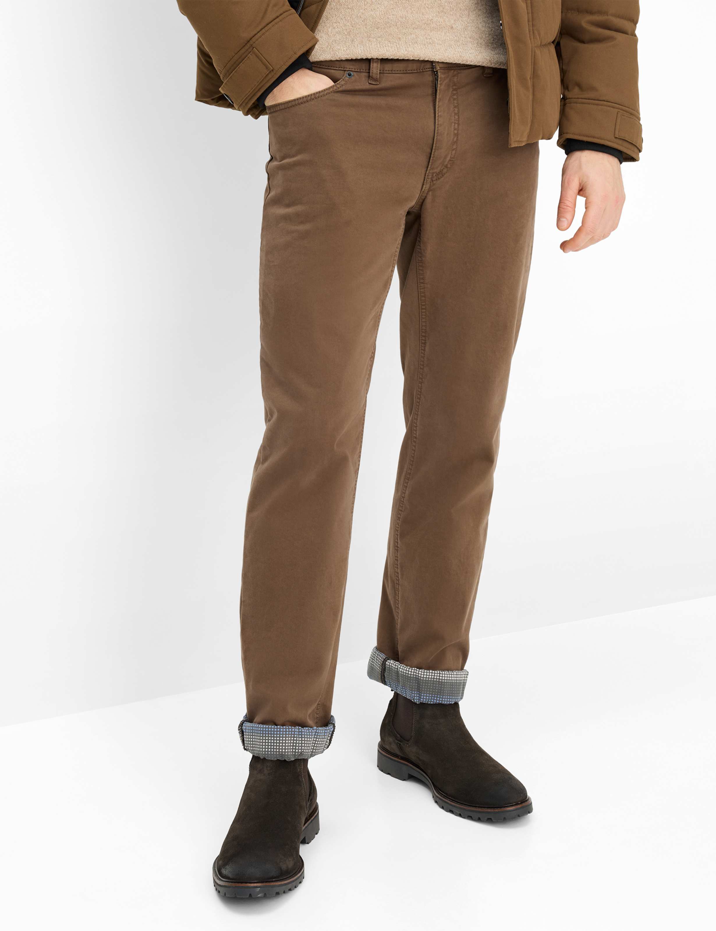 Thumbnail - Brax Herren Five-Pocket-Hose Style COOPER TT NOUGAT, braun, Gr. 44/30