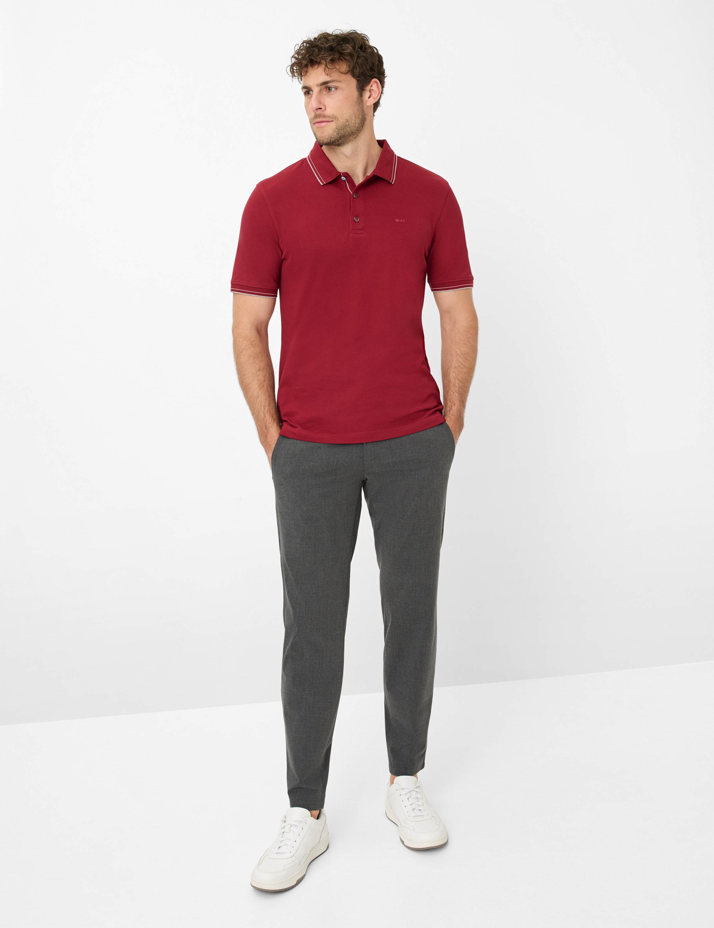 Heren Style PETE Donkerrood  Model outfit